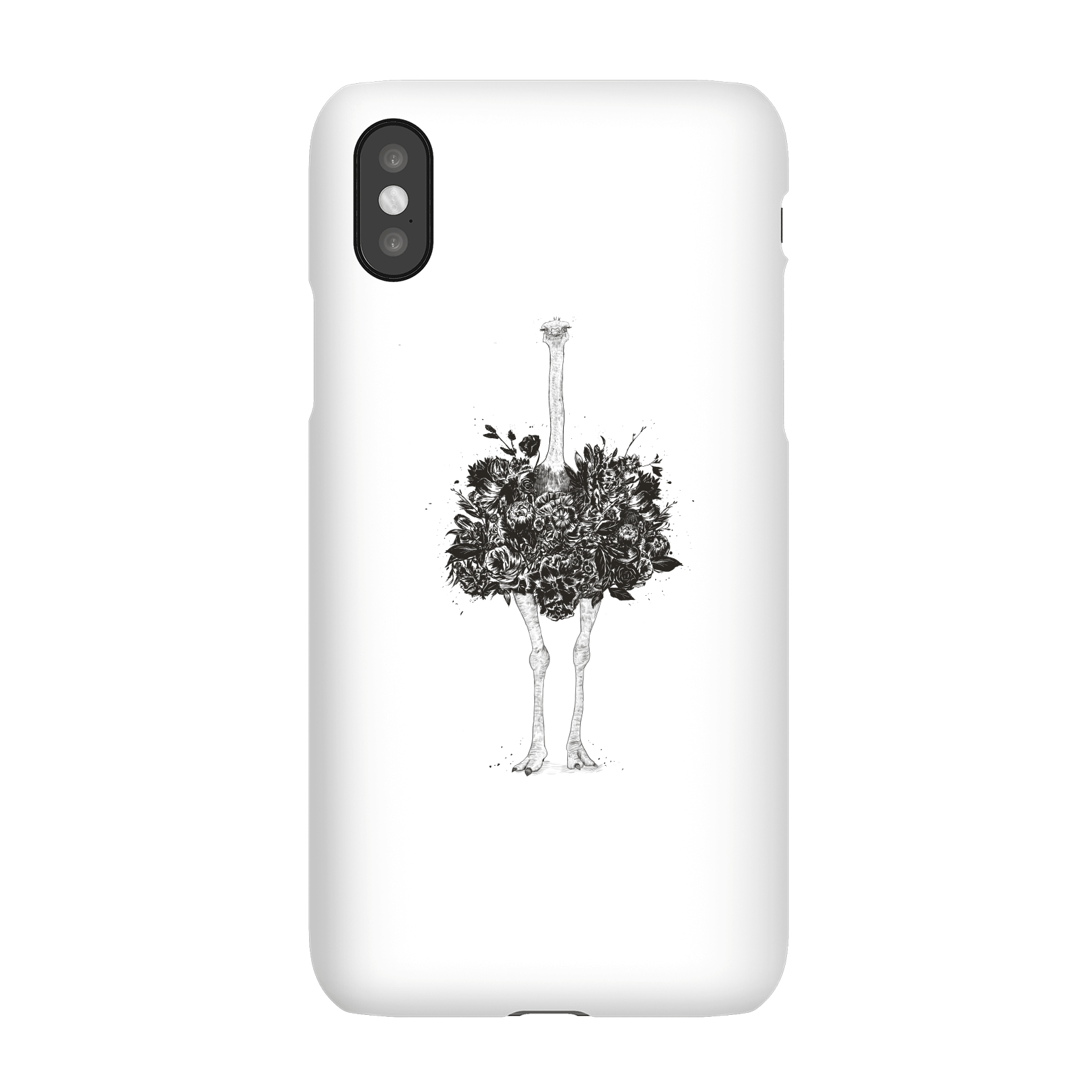 Balazs Solti Ostrich Phone Case for iPhone and Android - iPhone X - Snap Case - Matte