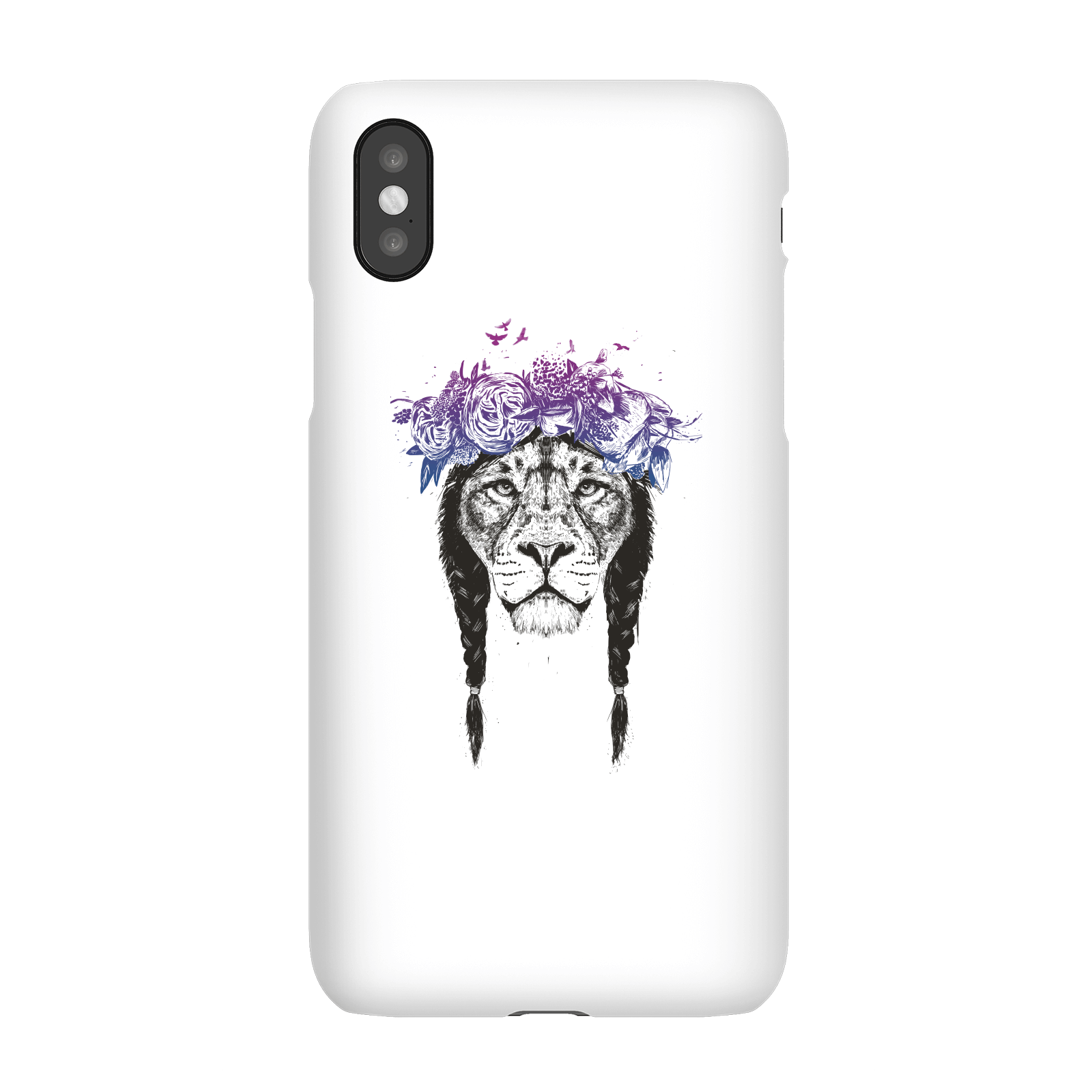 Balazs Solti Lion And Flowers Phone Case for iPhone and Android - iPhone 6 Plus - Tough Case - Matte