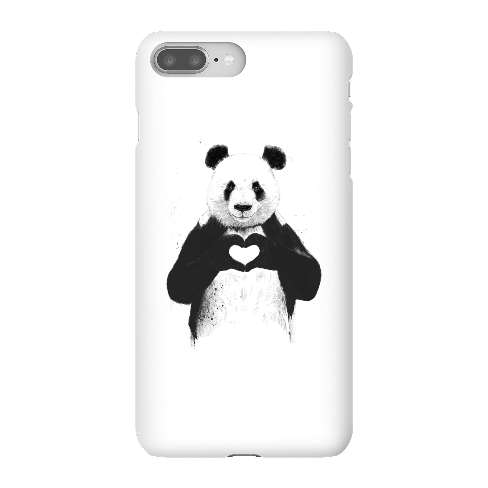 Balazs Solti Panda Love Phone Case for iPhone and Android - iPhone 8 Plus - Snap Case - Matte