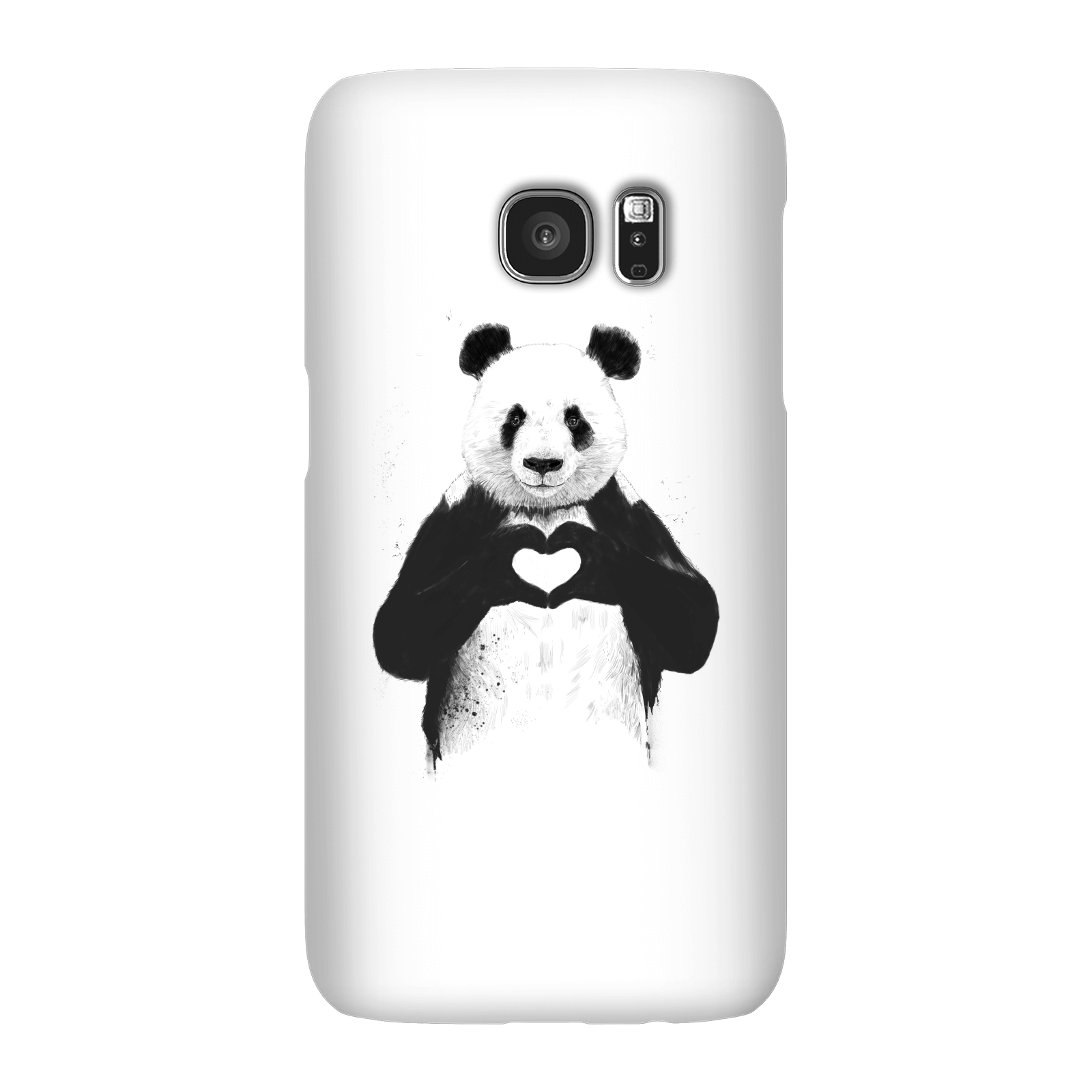 Balazs Solti Panda Love Phone Case for iPhone and Android - Samsung S7 - Snap Case - Matte
