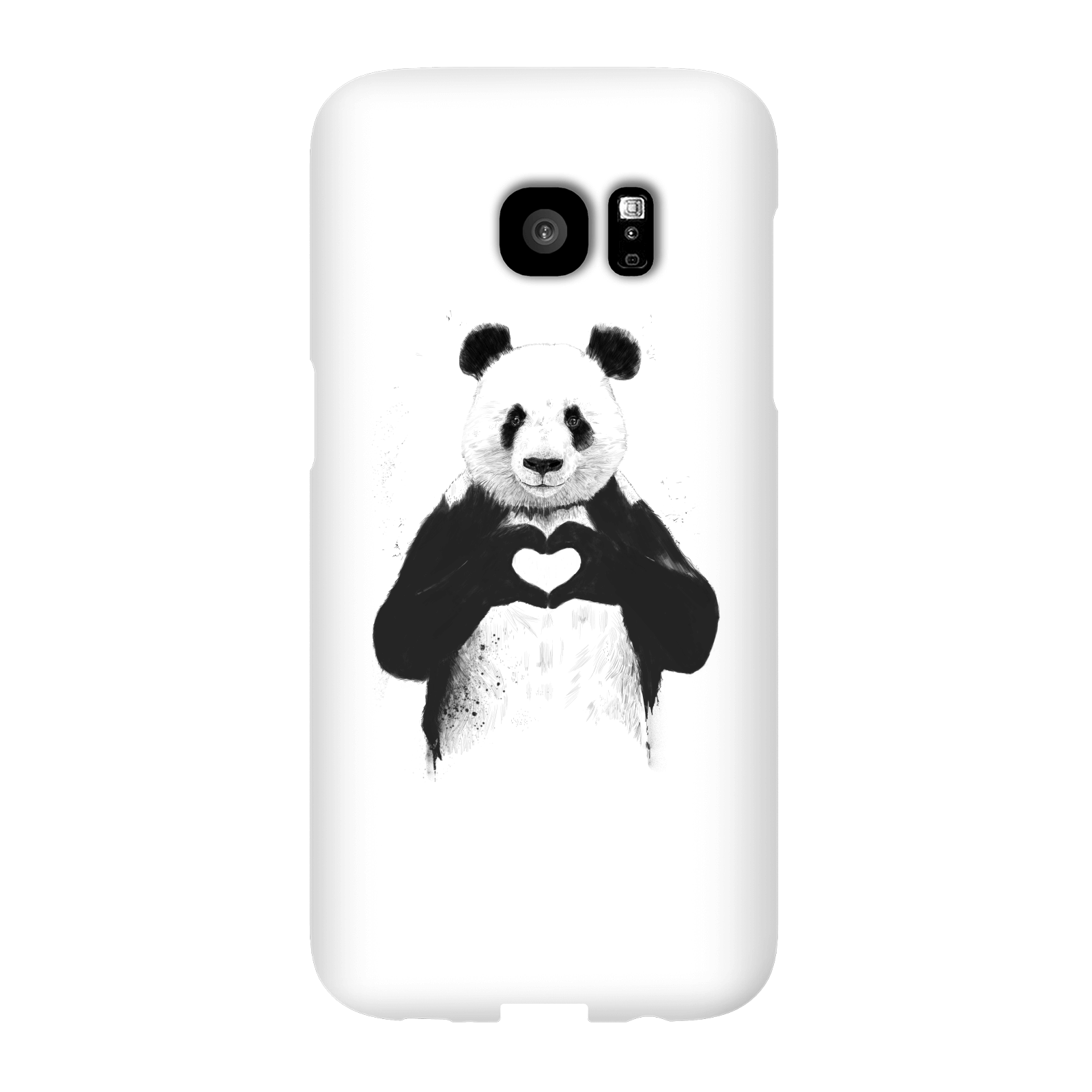 Balazs Solti Panda Love Phone Case for iPhone and Android - Samsung S7 Edge - Snap Case - Matte