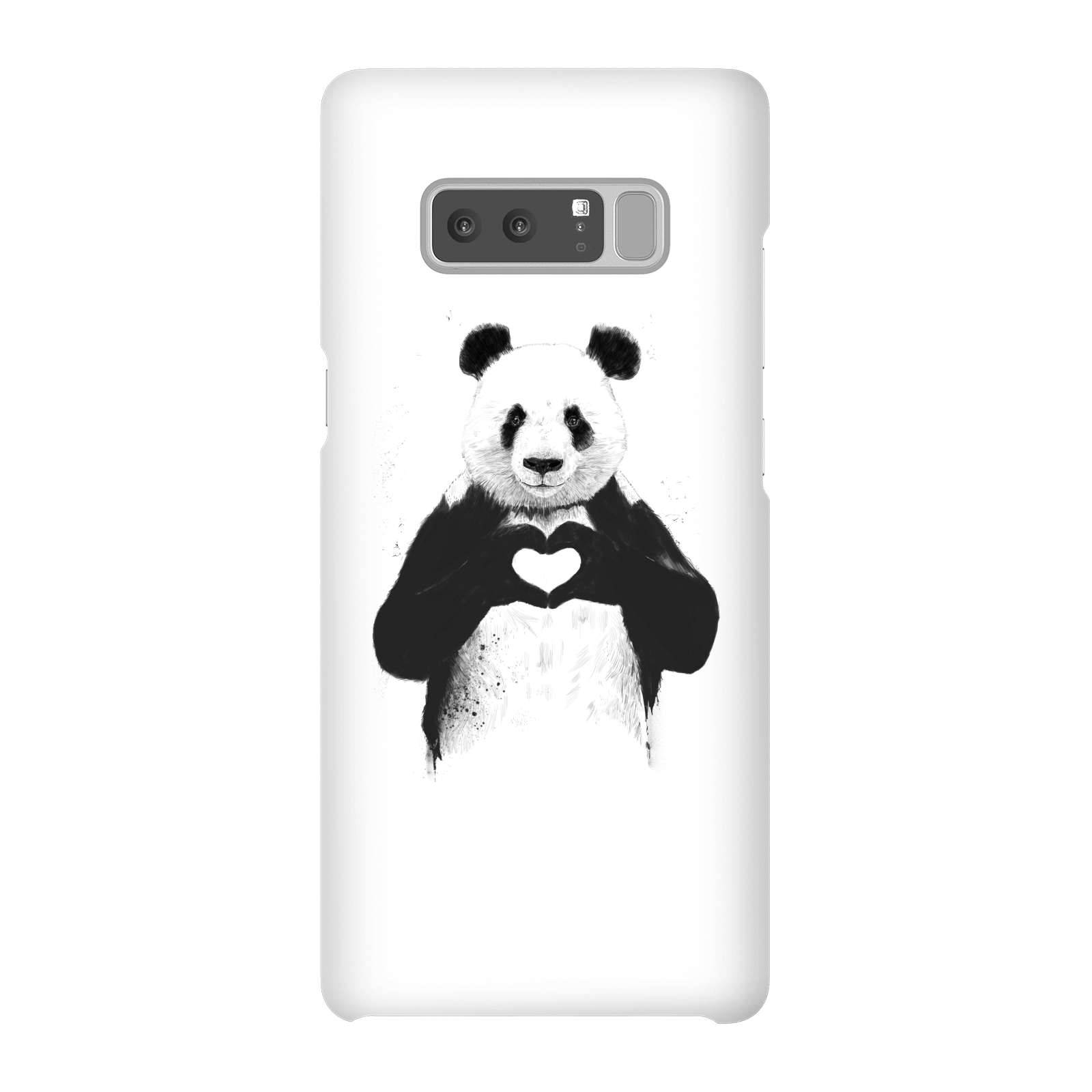 Balazs Solti Panda Love Phone Case for iPhone and Android - Samsung Note 8 - Snap Case - Matte