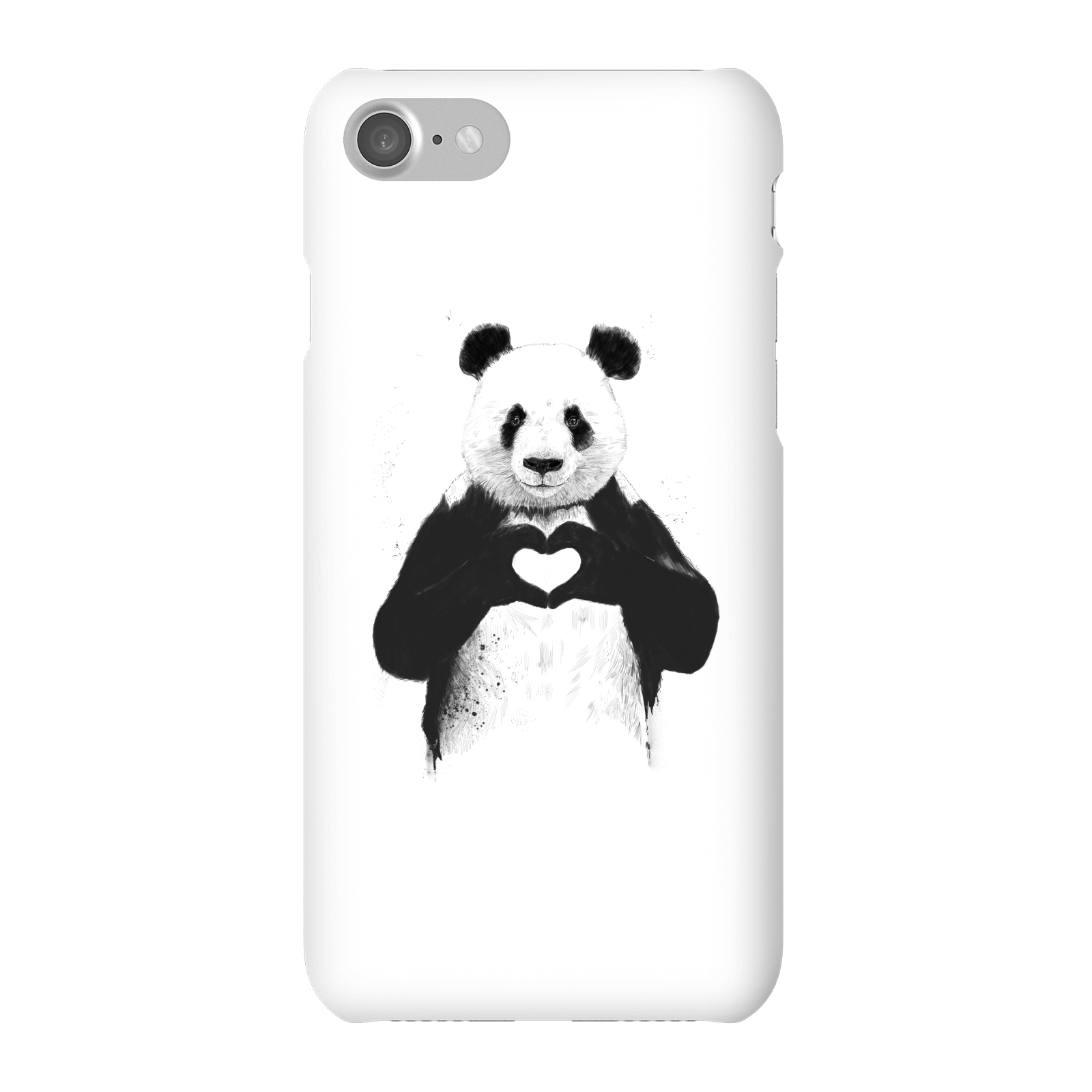 Balazs Solti Panda Love Phone Case for iPhone and Android - iPhone 7 - Snap Case - Gloss