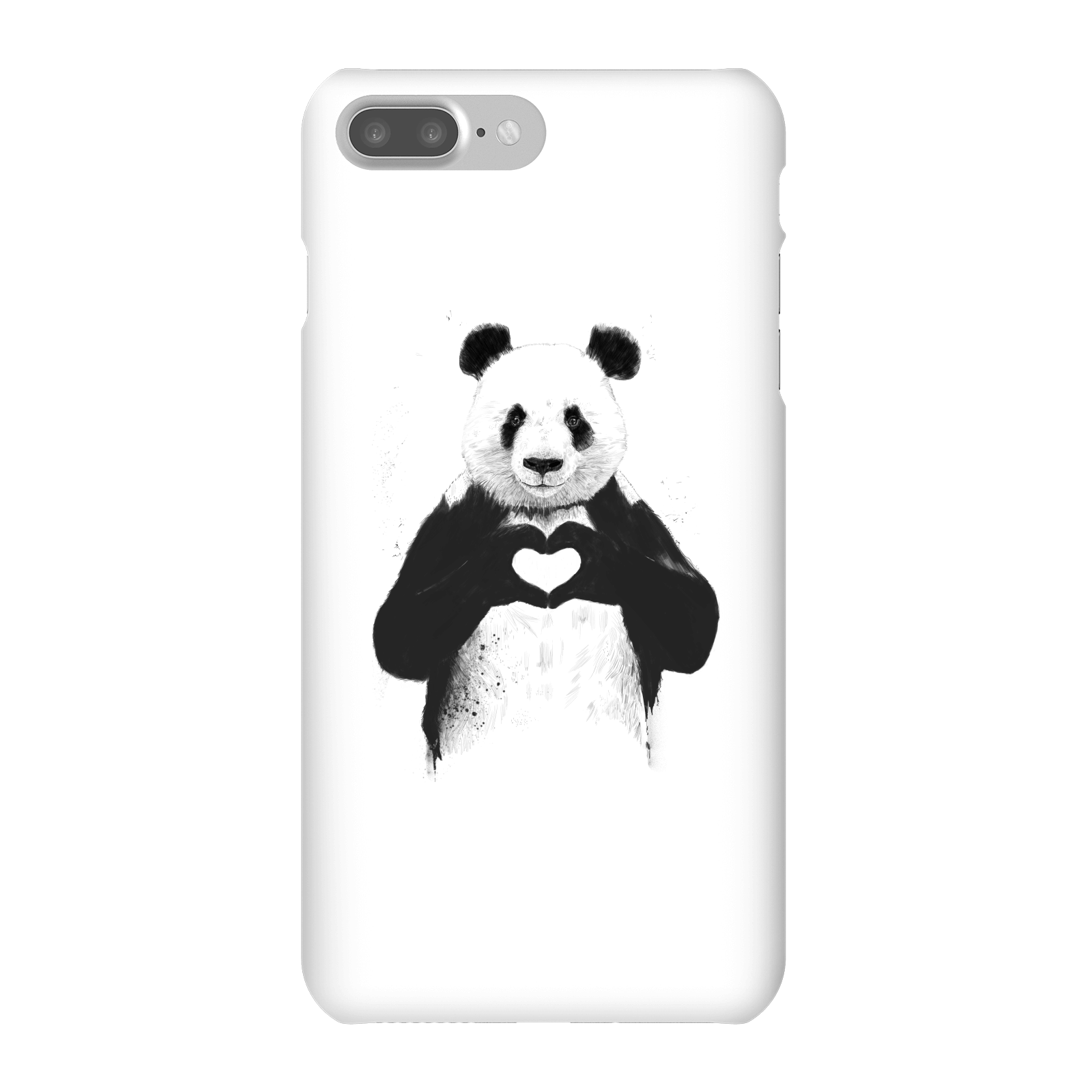 Balazs Solti Panda Love Phone Case for iPhone and Android - iPhone 7 Plus - Snap Case - Gloss