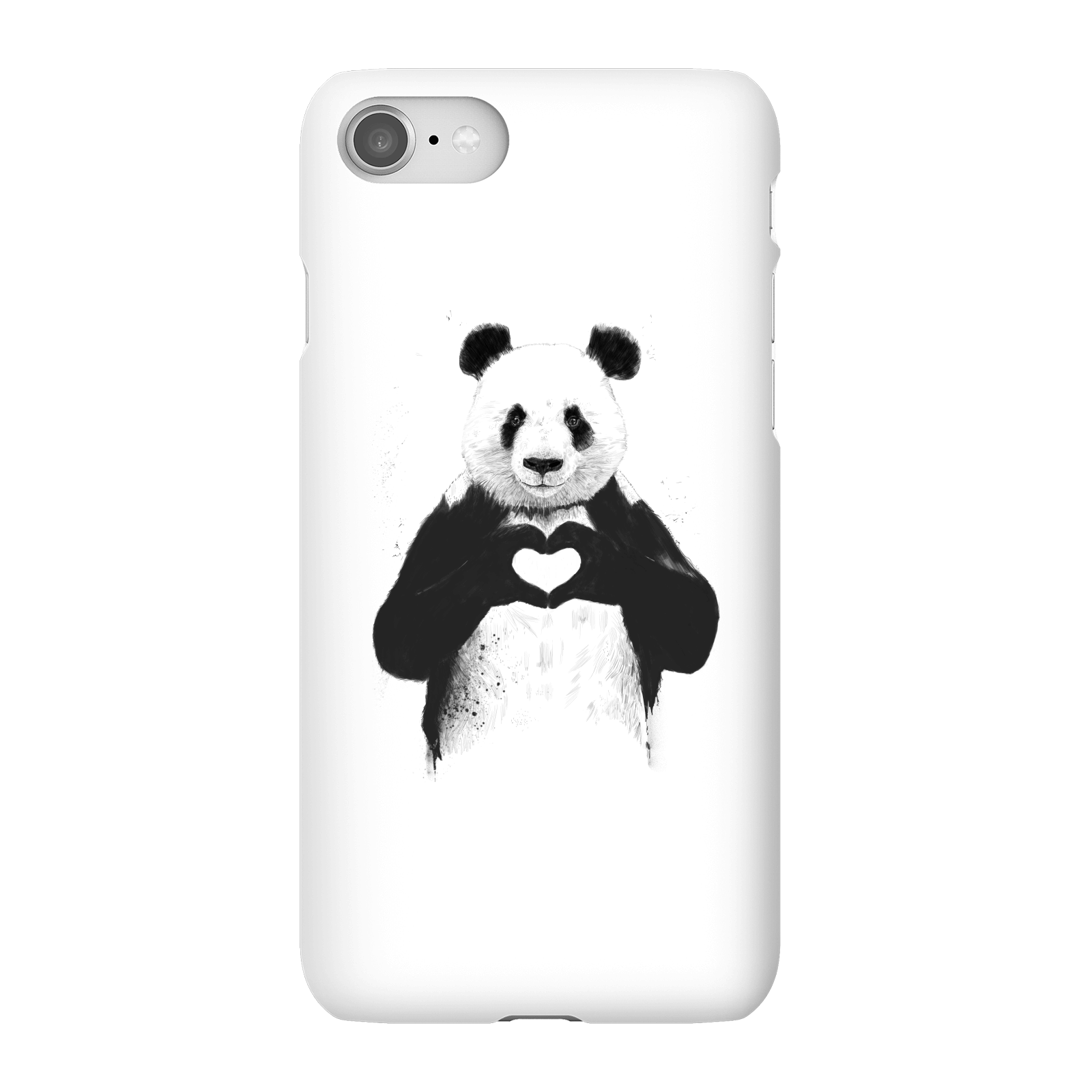 Balazs Solti Panda Love Phone Case for iPhone and Android - iPhone 8 - Snap Case - Gloss