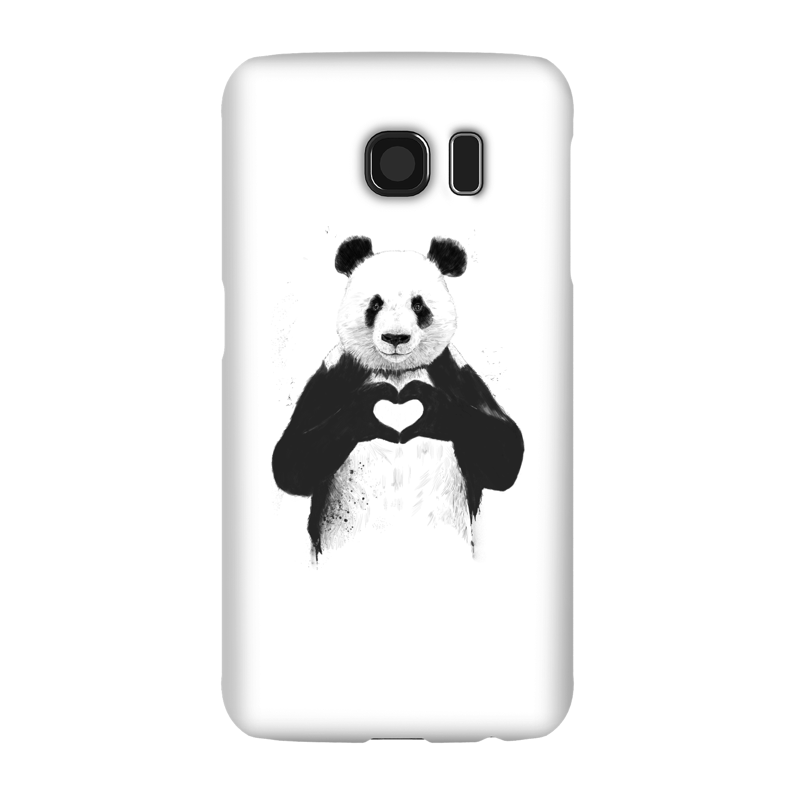 Balazs Solti Panda Love Phone Case for iPhone and Android - Samsung S6 - Snap Case - Gloss