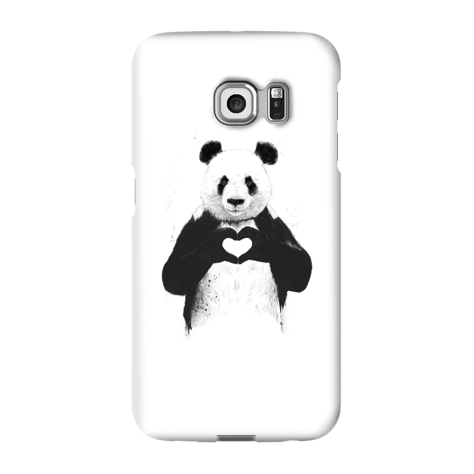 balazs solti panda love phone case for iphone and android - samsung s6 edge plus - snap case - gloss