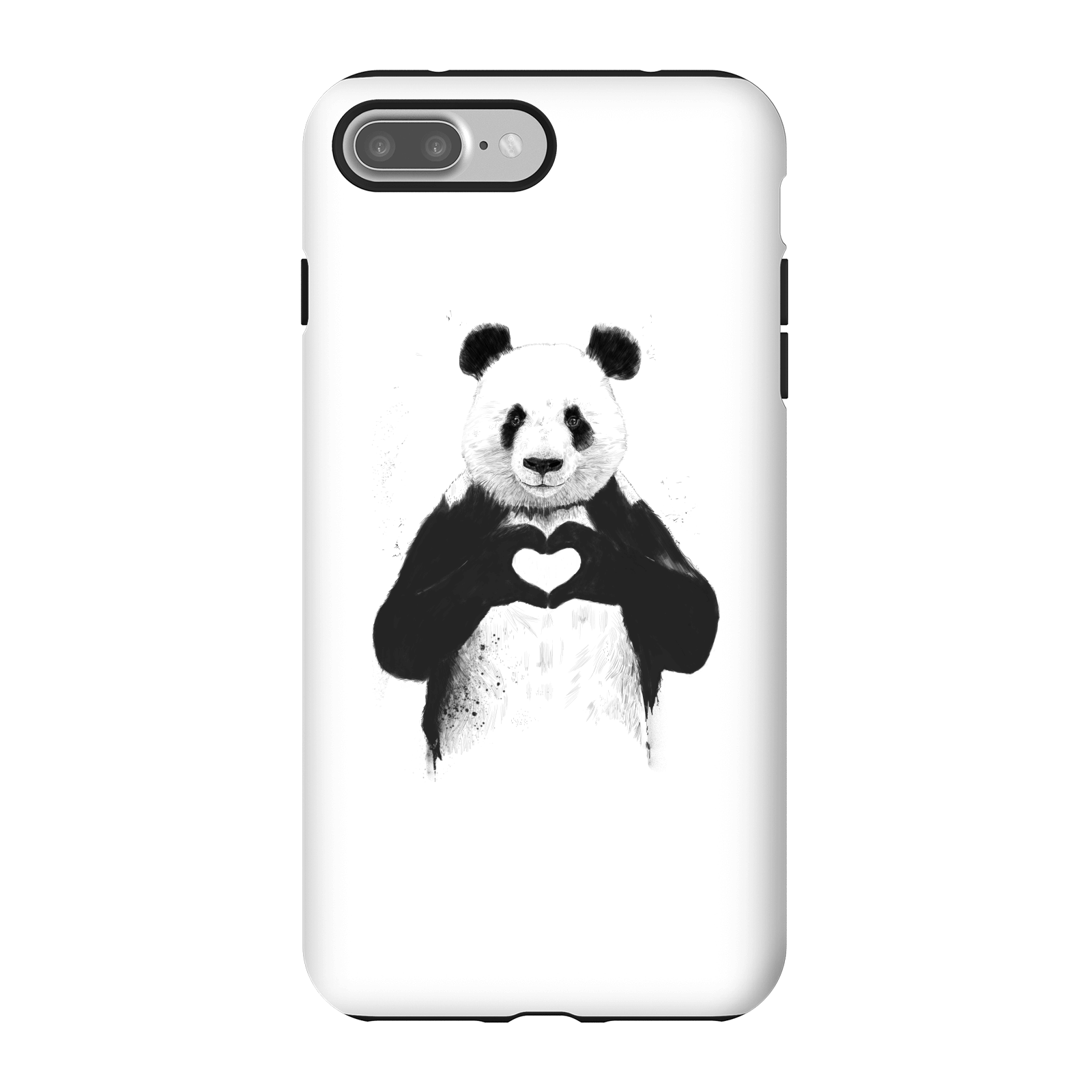 Balazs Solti Panda Love Phone Case for iPhone and Android - iPhone 7 Plus - Tough Case - Gloss
