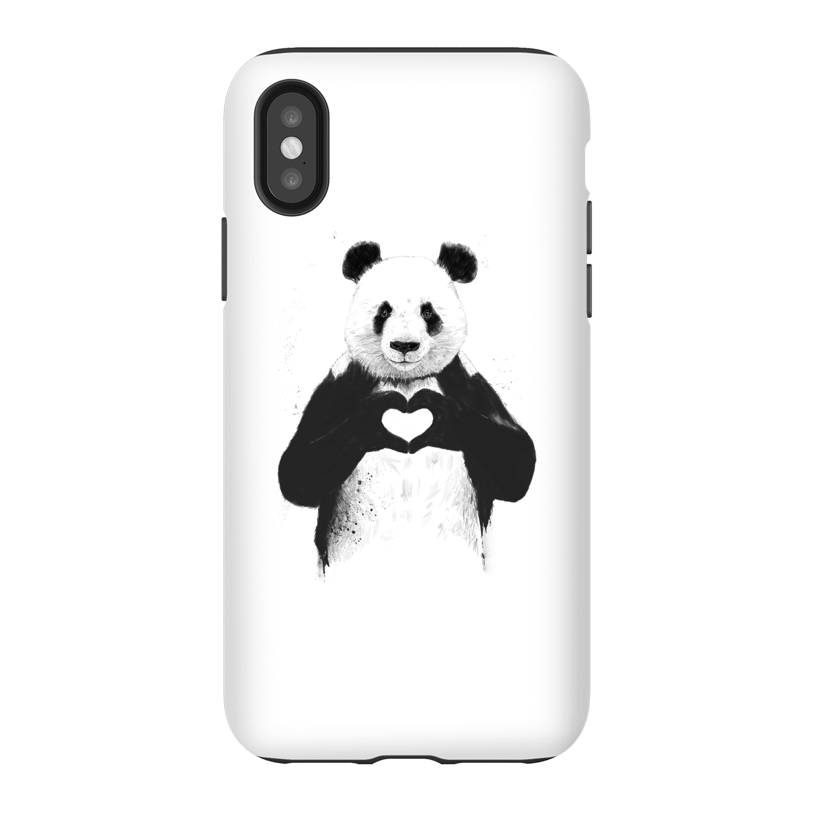 Balazs Solti Panda Love Phone Case for iPhone and Android - iPhone X - Tough Case - Gloss