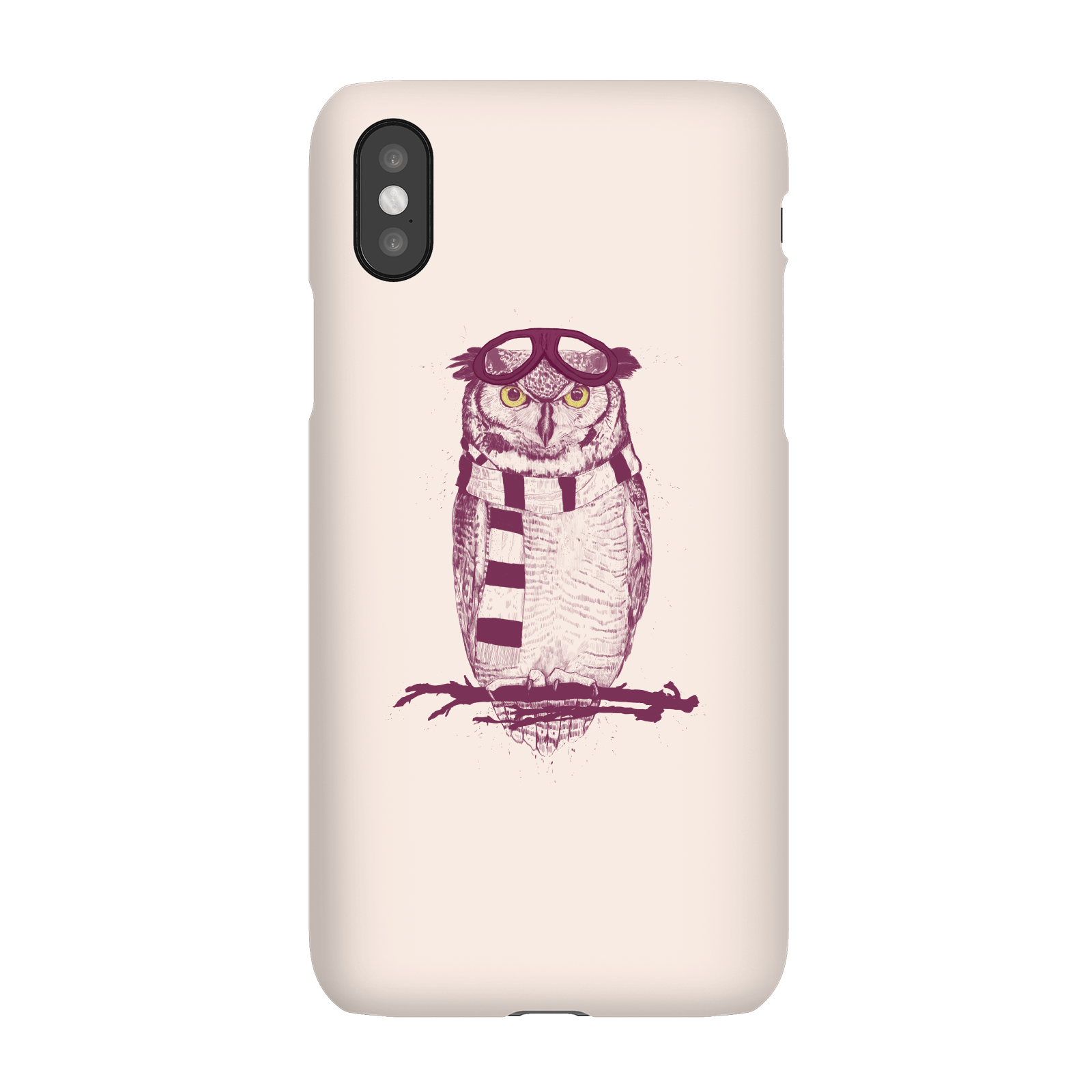 Balazs Solti Winter Owl Phone Case for iPhone and Android - iPhone X - Snap Case - Matte
