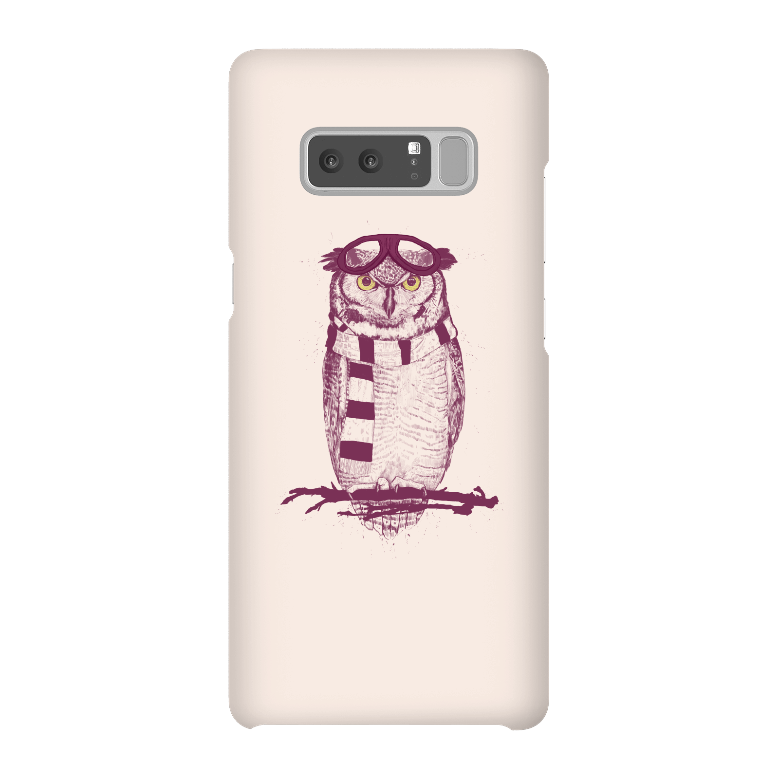 Balazs Solti Winter Owl Phone Case for iPhone and Android - Samsung Note 8 - Snap Case - Matte