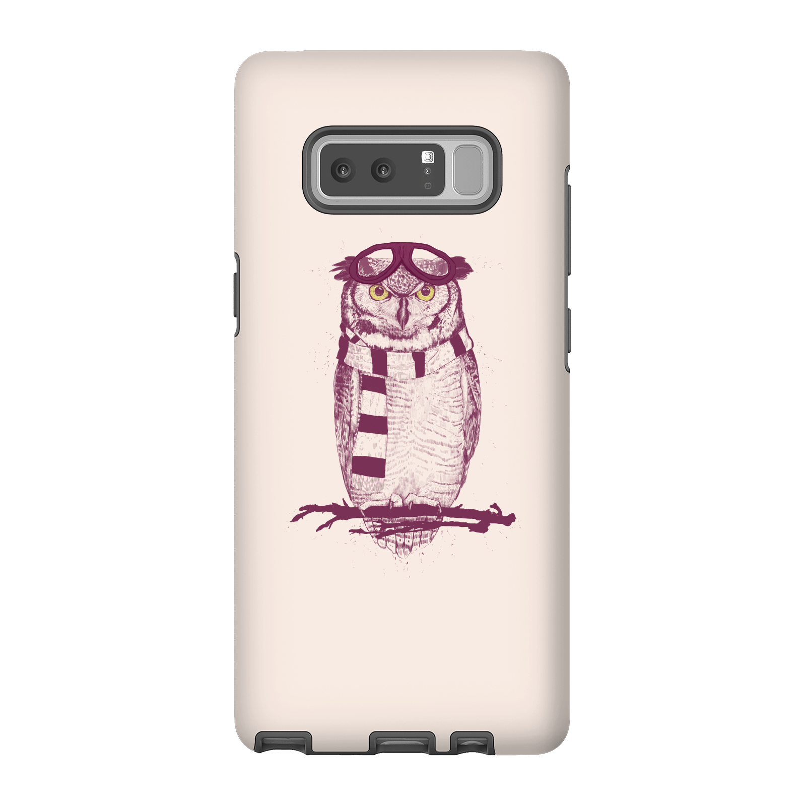 Balazs Solti Winter Owl Phone Case for iPhone and Android - Samsung Note 8 - Tough Case - Matte