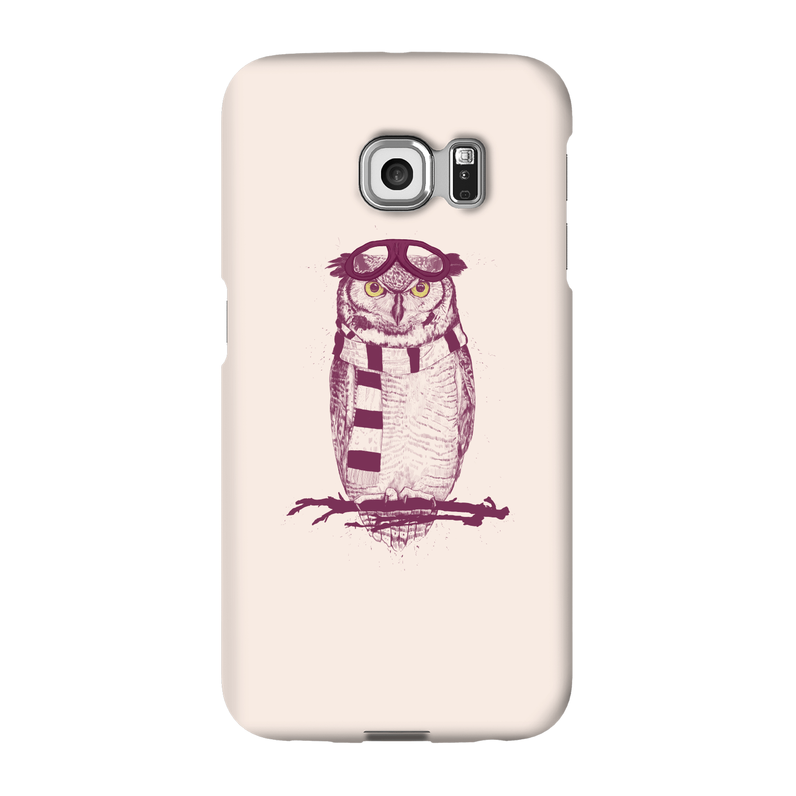 balazs solti winter owl phone case for iphone and android - samsung s6 edge - snap case - gloss