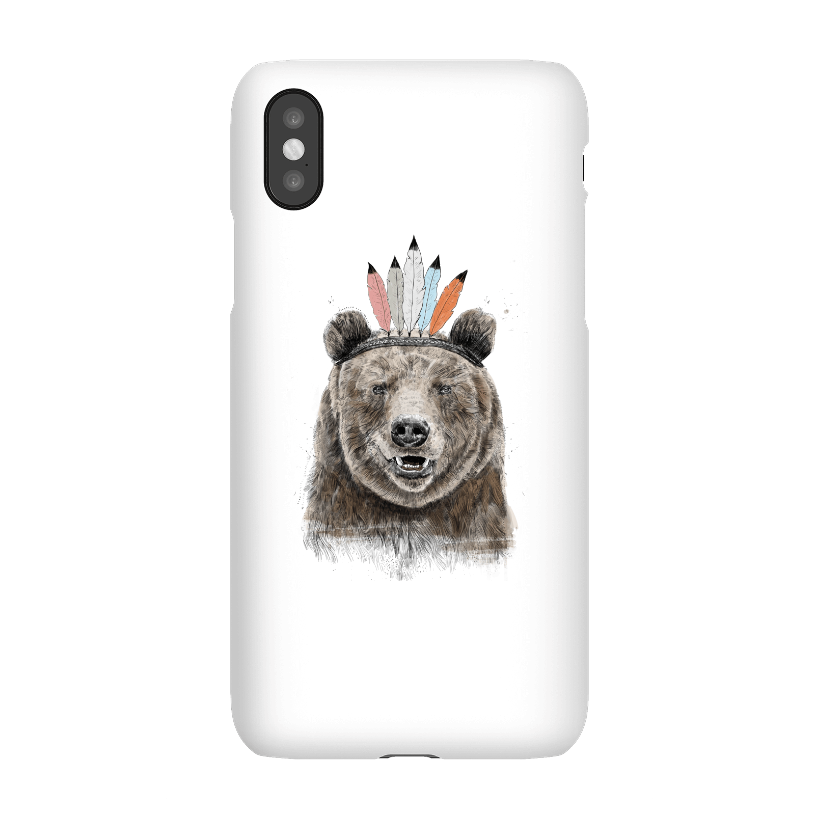 Balazs Solti Native Bear Phone Case for iPhone and Android - iPhone X - Snap Case - Gloss
