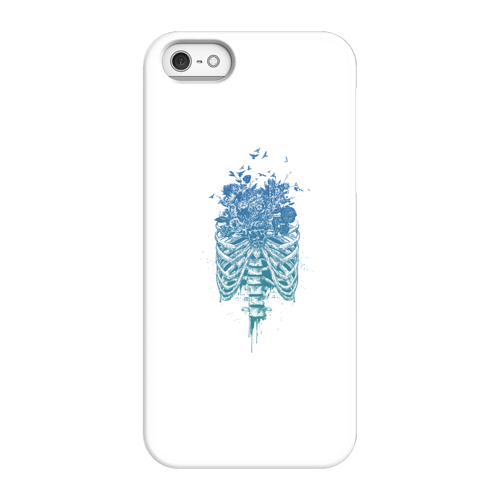 Balazs Solti Ribcage And Flowers Phone Case for iPhone and Android - iPhone 5/5s - Snap Case - Matte