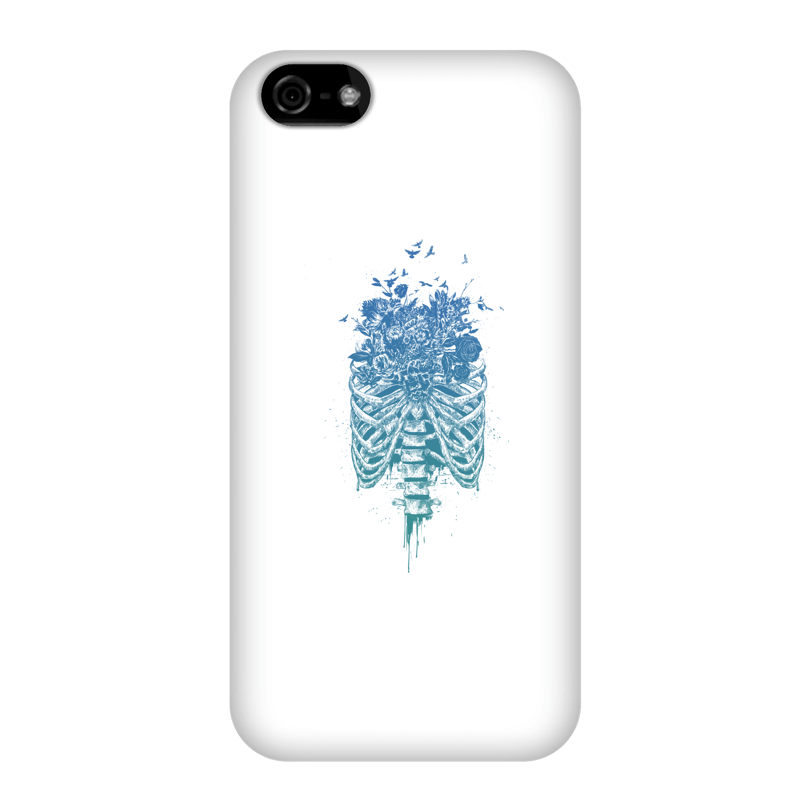 Balazs Solti Ribcage And Flowers Phone Case for iPhone and Android - iPhone 5C - Snap Case - Matte