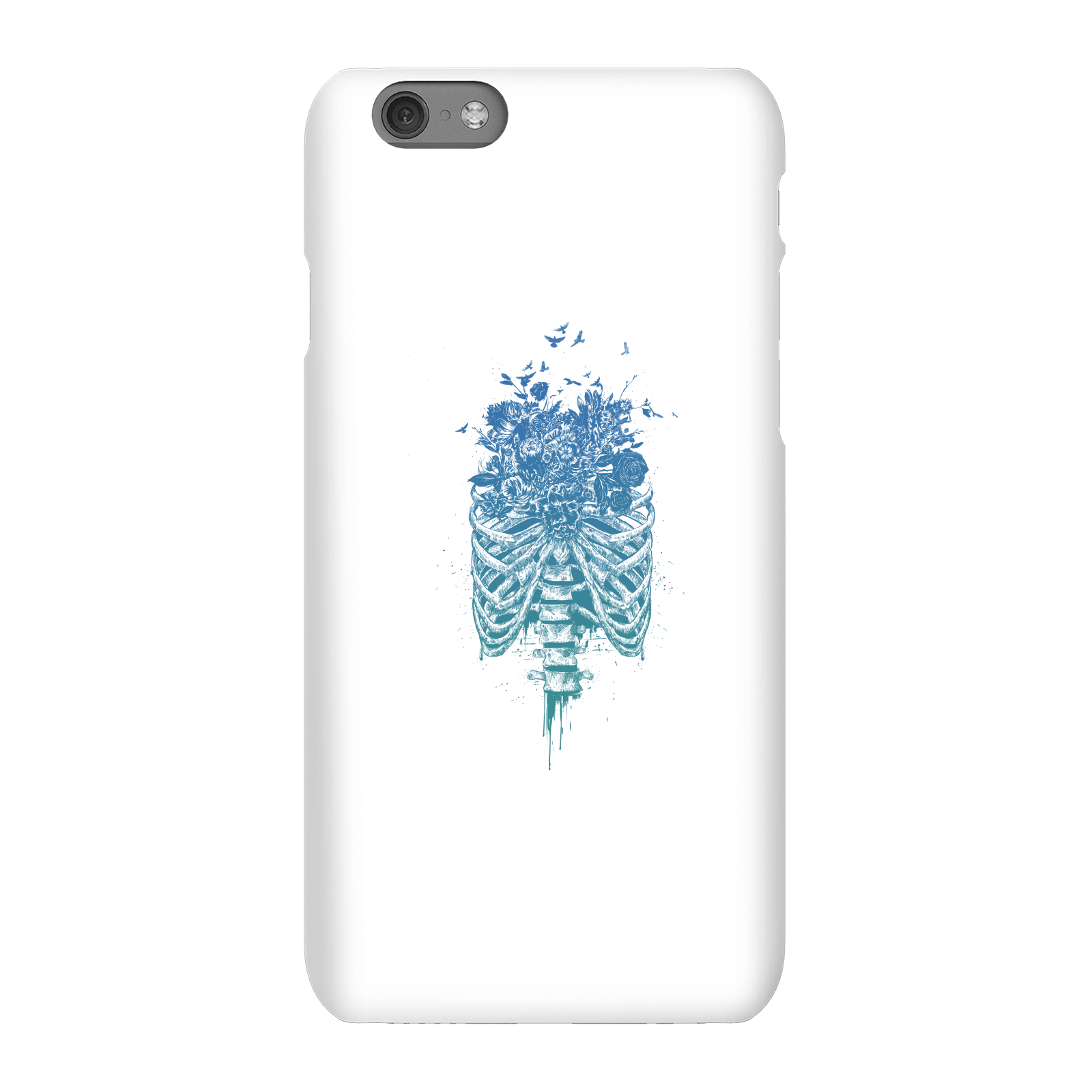 Balazs Solti Ribcage And Flowers Phone Case for iPhone and Android - iPhone 6S - Snap Case - Matte