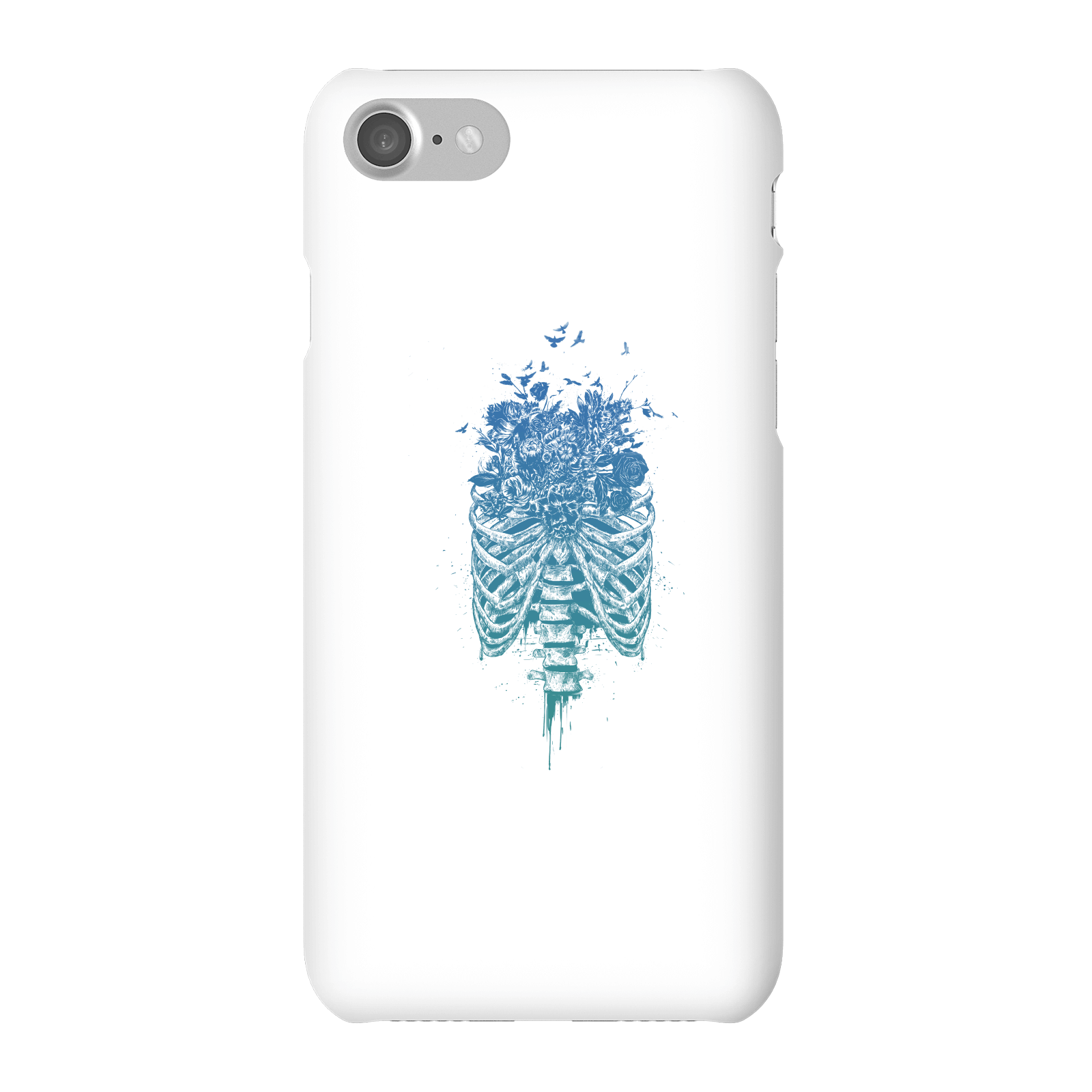Balazs Solti Ribcage And Flowers Phone Case for iPhone and Android - iPhone 7 - Snap Case - Matte