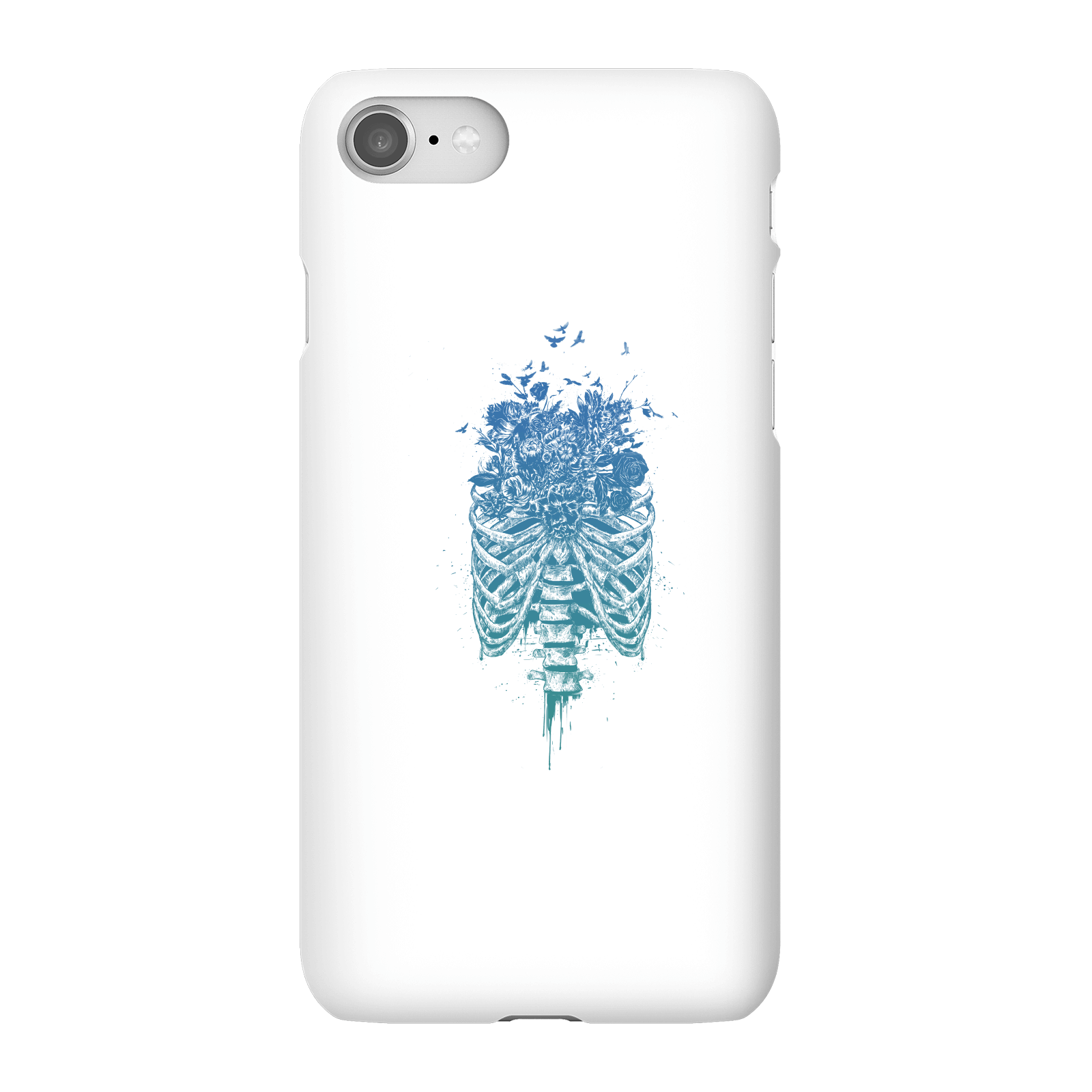 Balazs Solti Ribcage And Flowers Phone Case for iPhone and Android - iPhone 8 - Snap Case - Matte