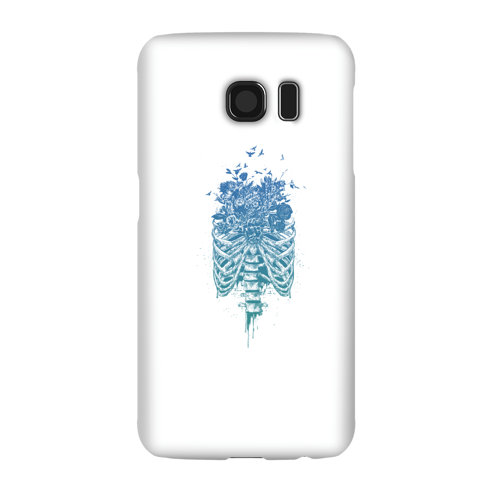 Balazs Solti Ribcage And Flowers Phone Case for iPhone and Android - Samsung S6 - Snap Case - Matte