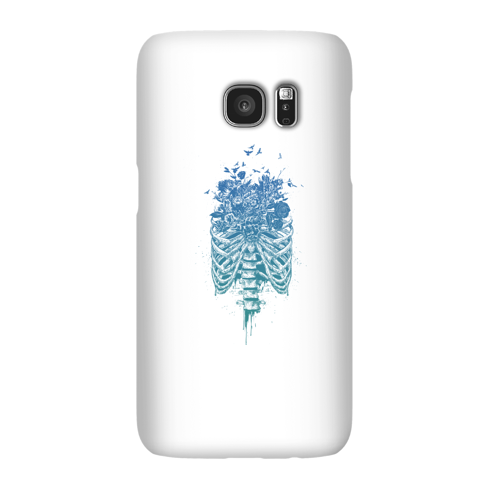 Balazs Solti Ribcage And Flowers Phone Case for iPhone and Android - Samsung S7 - Snap Case - Matte