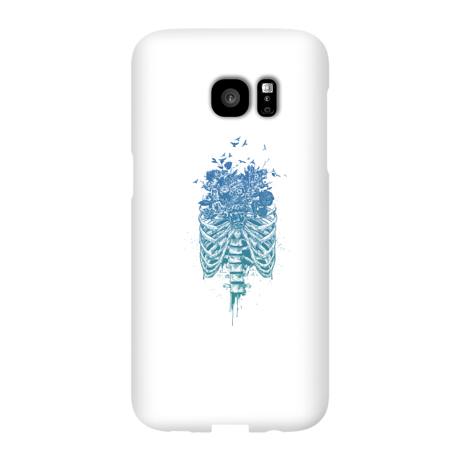 Balazs Solti Ribcage And Flowers Phone Case for iPhone and Android - Samsung S7 Edge - Snap Case - Matte