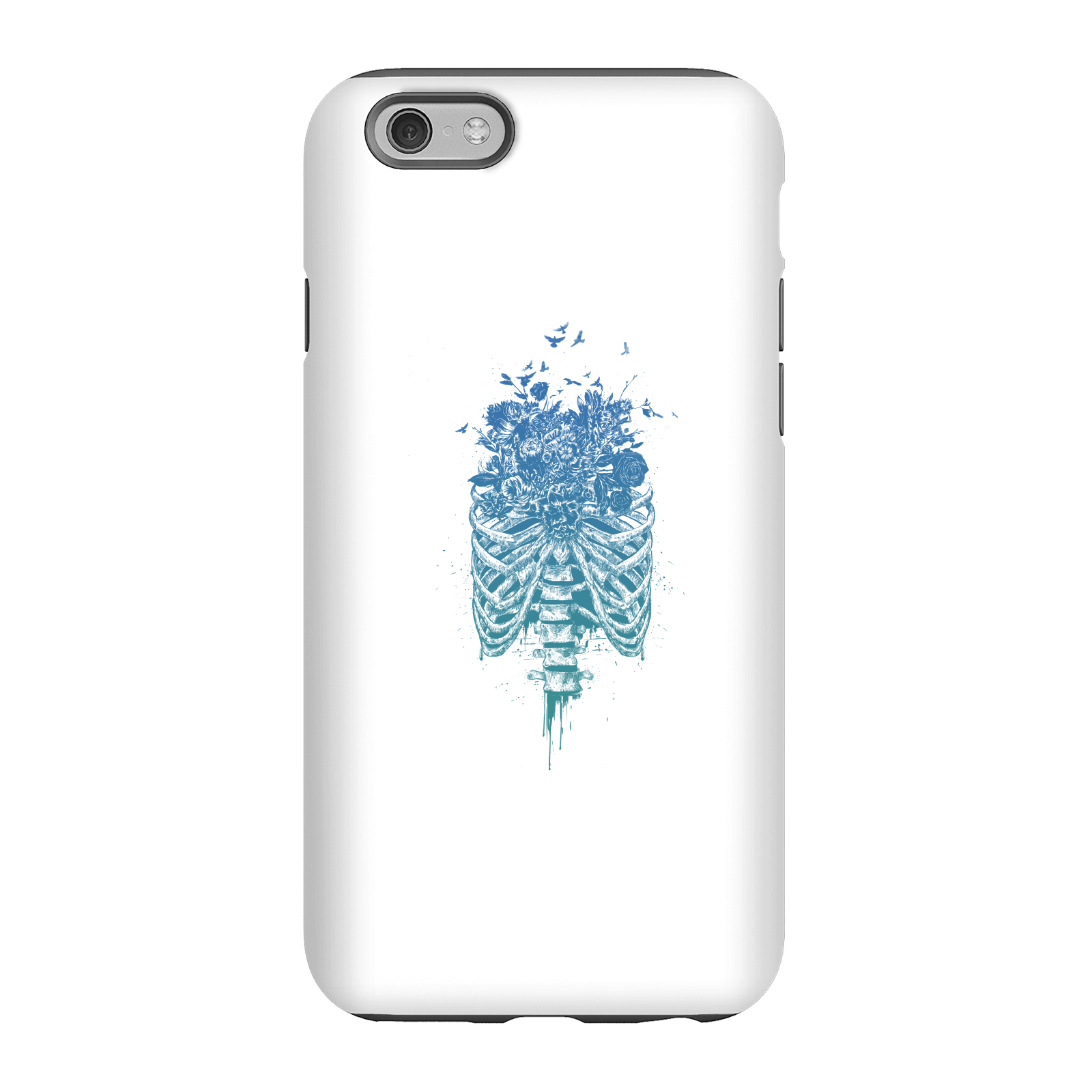 Balazs Solti Ribcage And Flowers Phone Case for iPhone and Android - iPhone 6 - Tough Case - Matte