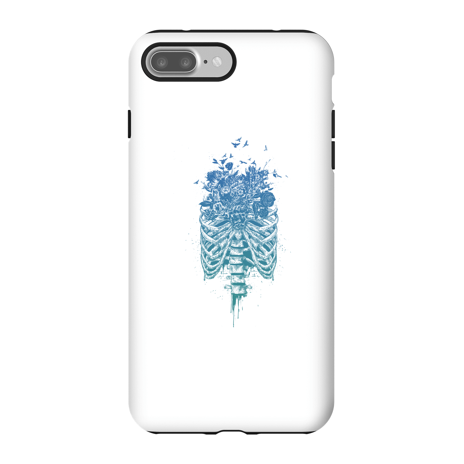 Balazs Solti Ribcage And Flowers Phone Case for iPhone and Android - iPhone 7 Plus - Tough Case - Matte