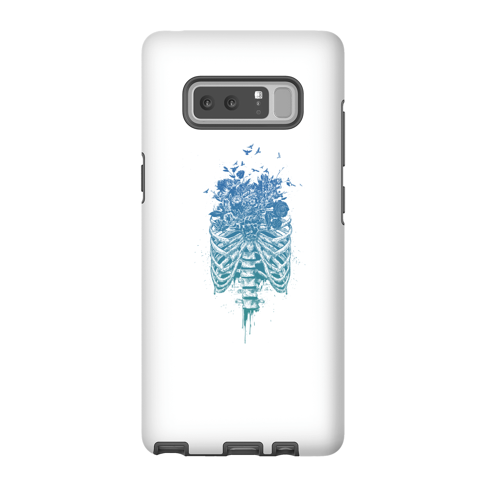 Balazs Solti Ribcage And Flowers Phone Case for iPhone and Android - Samsung Note 8 - Tough Case - Matte