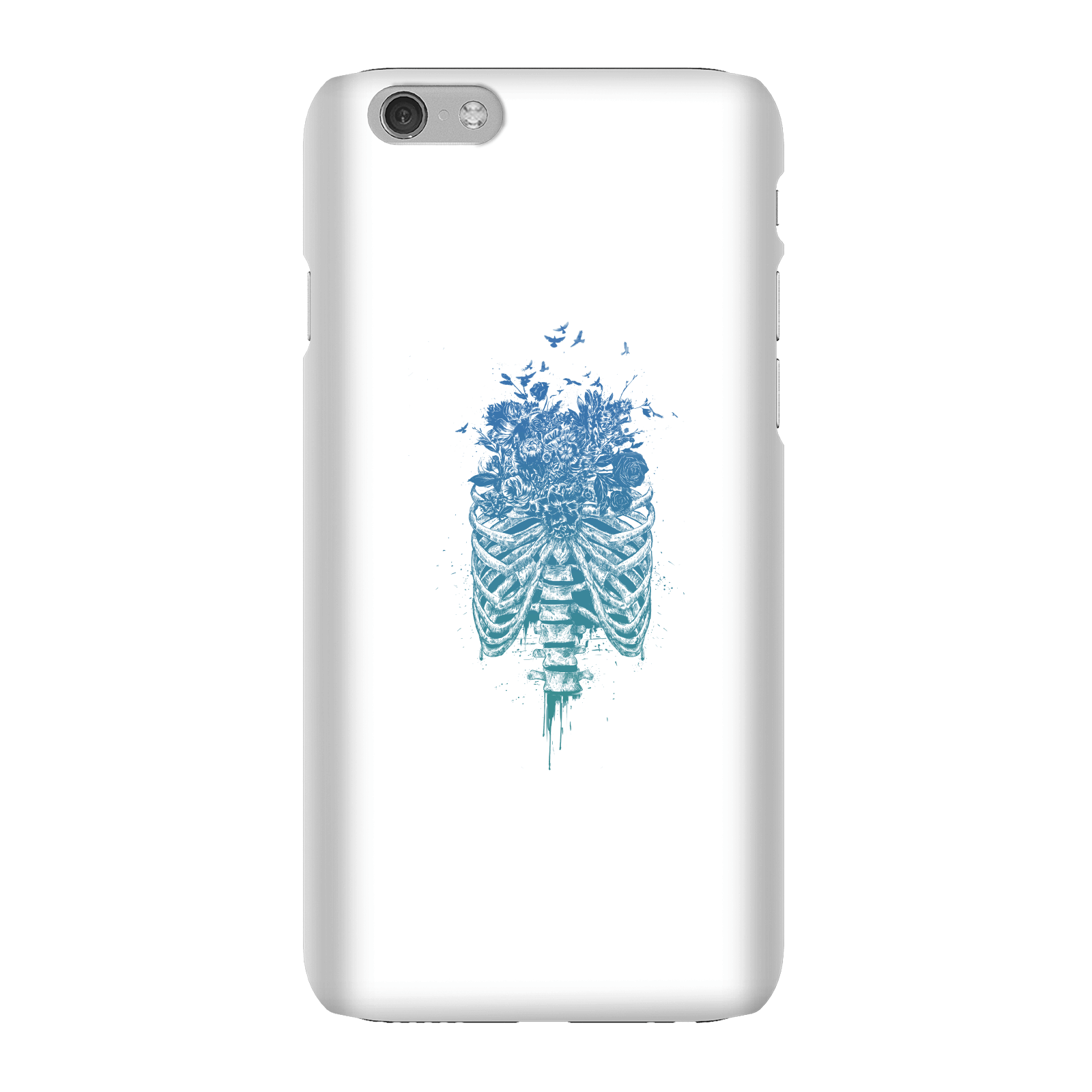 Balazs Solti Ribcage And Flowers Phone Case for iPhone and Android - iPhone 6 - Snap Case - Gloss