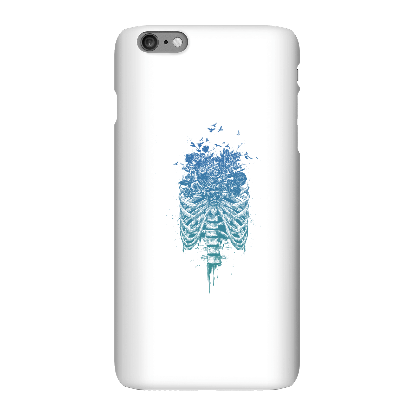 Balazs Solti Ribcage And Flowers Phone Case for iPhone and Android - iPhone 6 Plus - Snap Case - Gloss