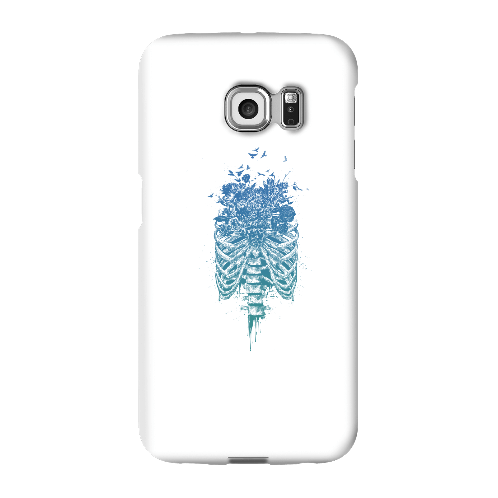 Balazs Solti Ribcage And Flowers Phone Case for iPhone and Android - Samsung S6 Edge Plus - Snap Case - Gloss