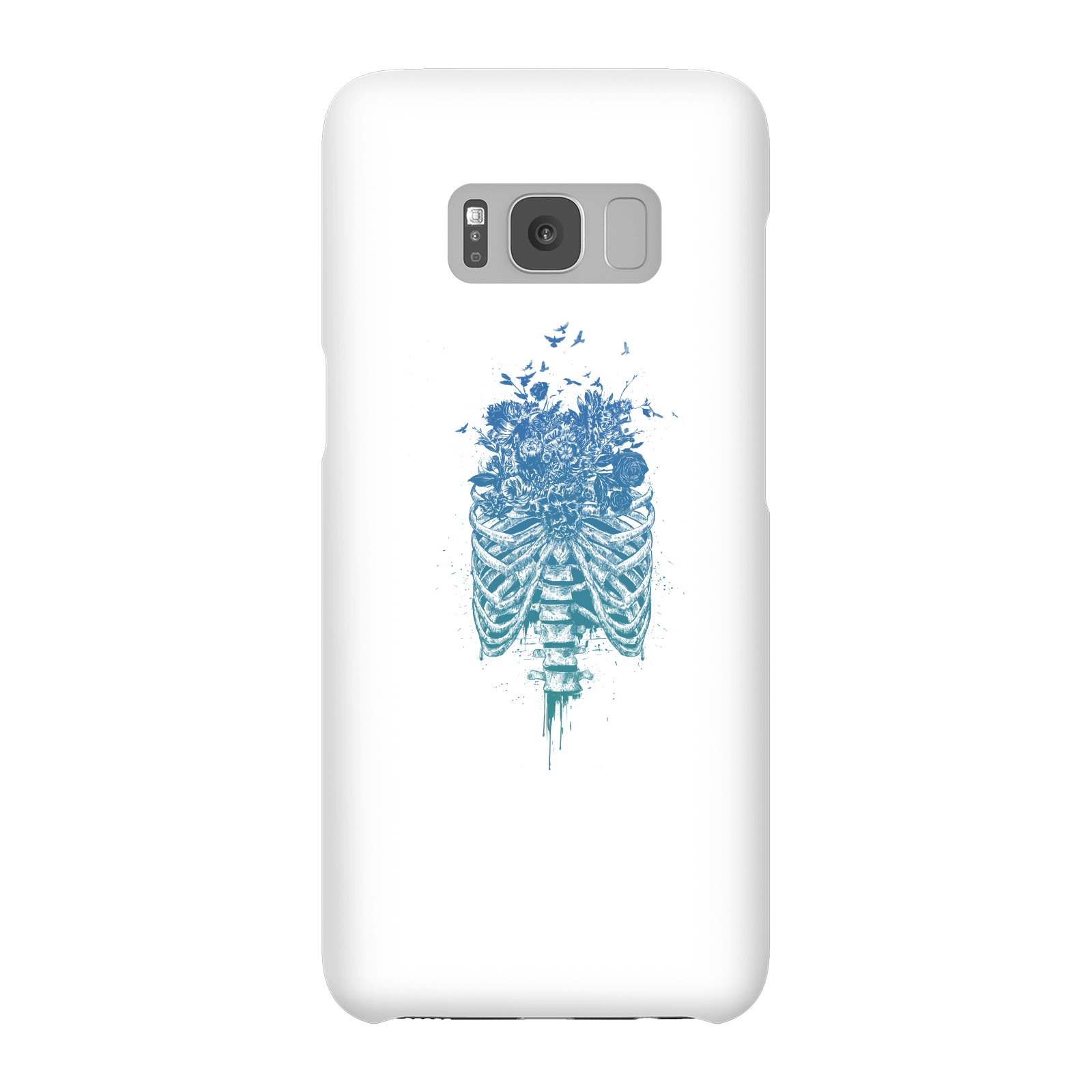 Balazs Solti Ribcage And Flowers Phone Case for iPhone and Android - Samsung S8 - Snap Case - Gloss