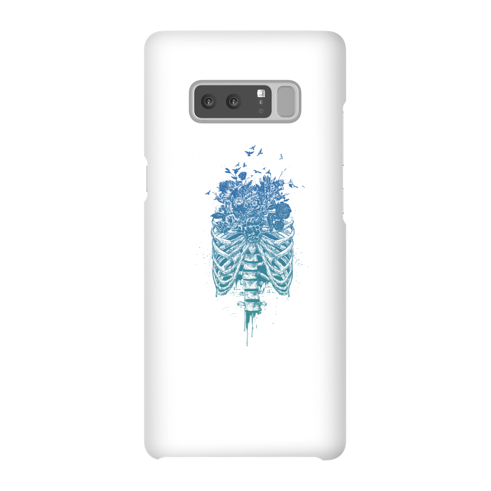 Balazs Solti Ribcage And Flowers Phone Case for iPhone and Android - Samsung Note 8 - Snap Case - Gloss