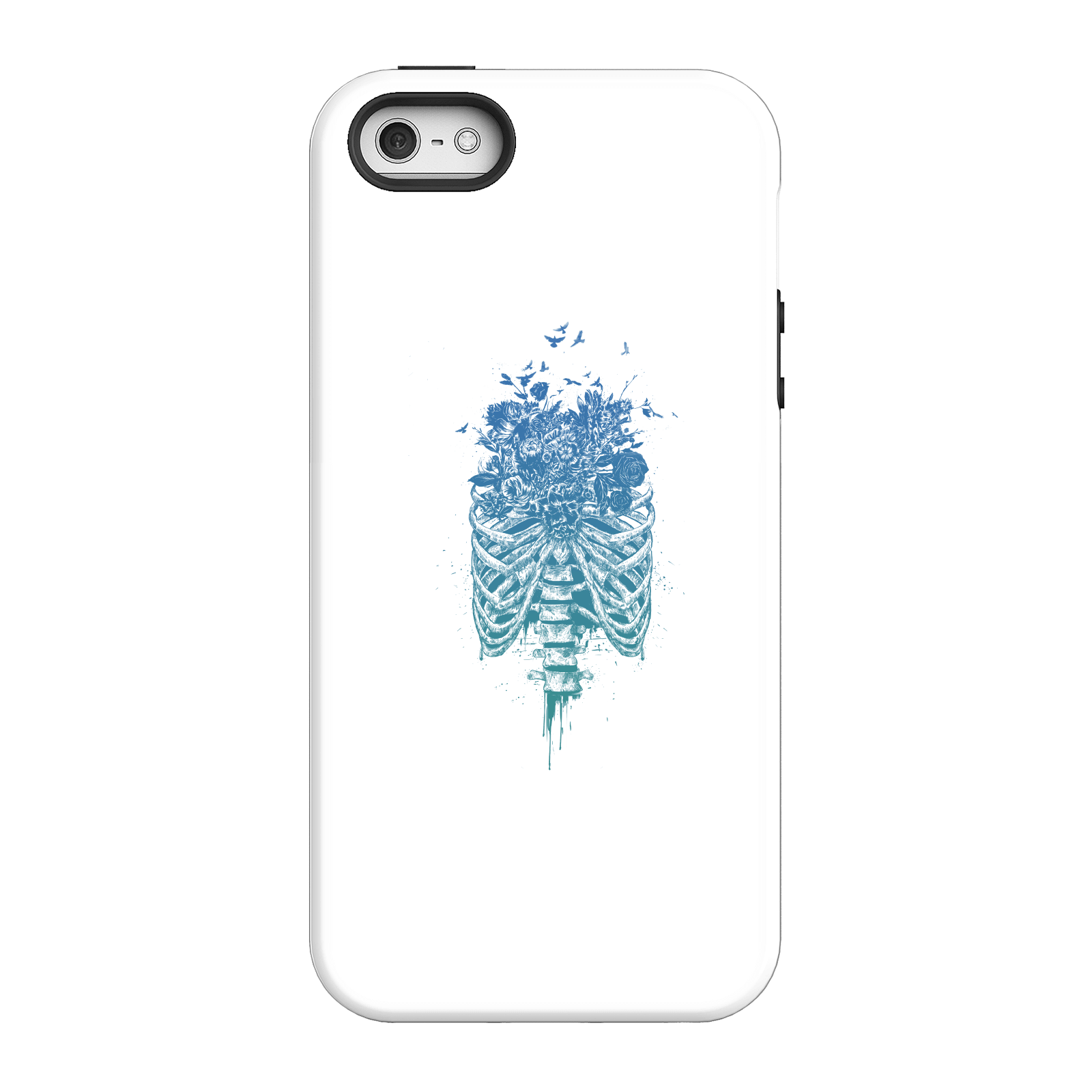 Balazs Solti Ribcage And Flowers Phone Case for iPhone and Android - iPhone 5/5s - Tough Case - Gloss