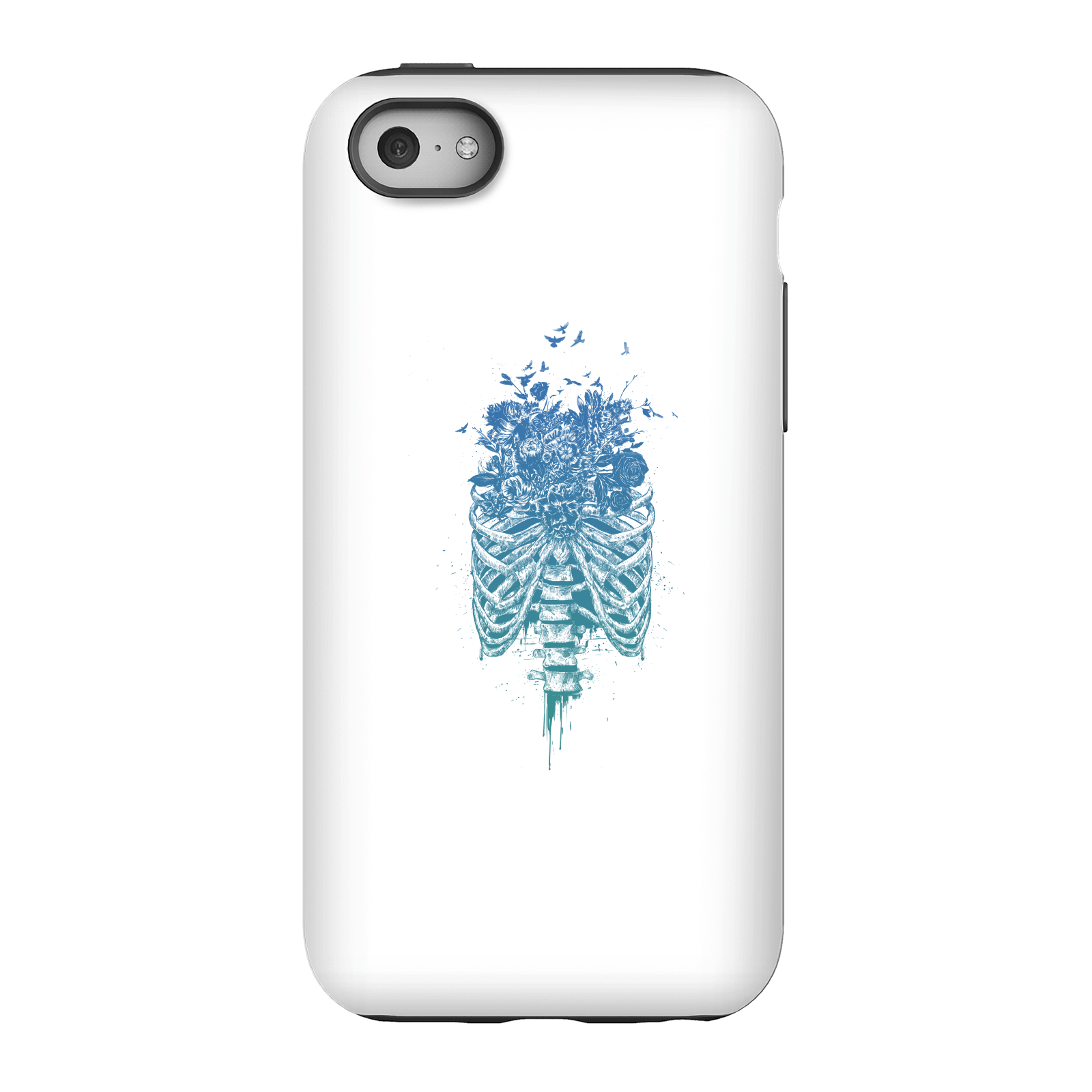 Balazs Solti Ribcage And Flowers Phone Case for iPhone and Android - iPhone 5C - Tough Case - Gloss