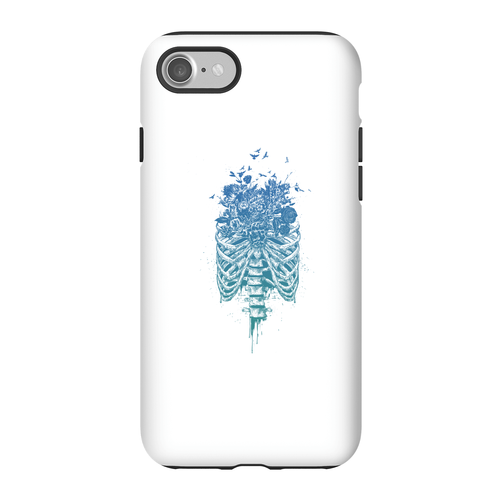 Balazs Solti Ribcage And Flowers Phone Case for iPhone and Android - iPhone 7 - Tough Case - Gloss
