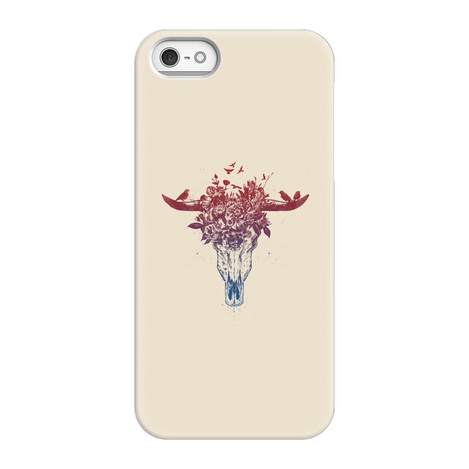 Balazs Solti Skulls And Flowers Phone Case for iPhone and Android - iPhone 5/5s - Snap Case - Matte