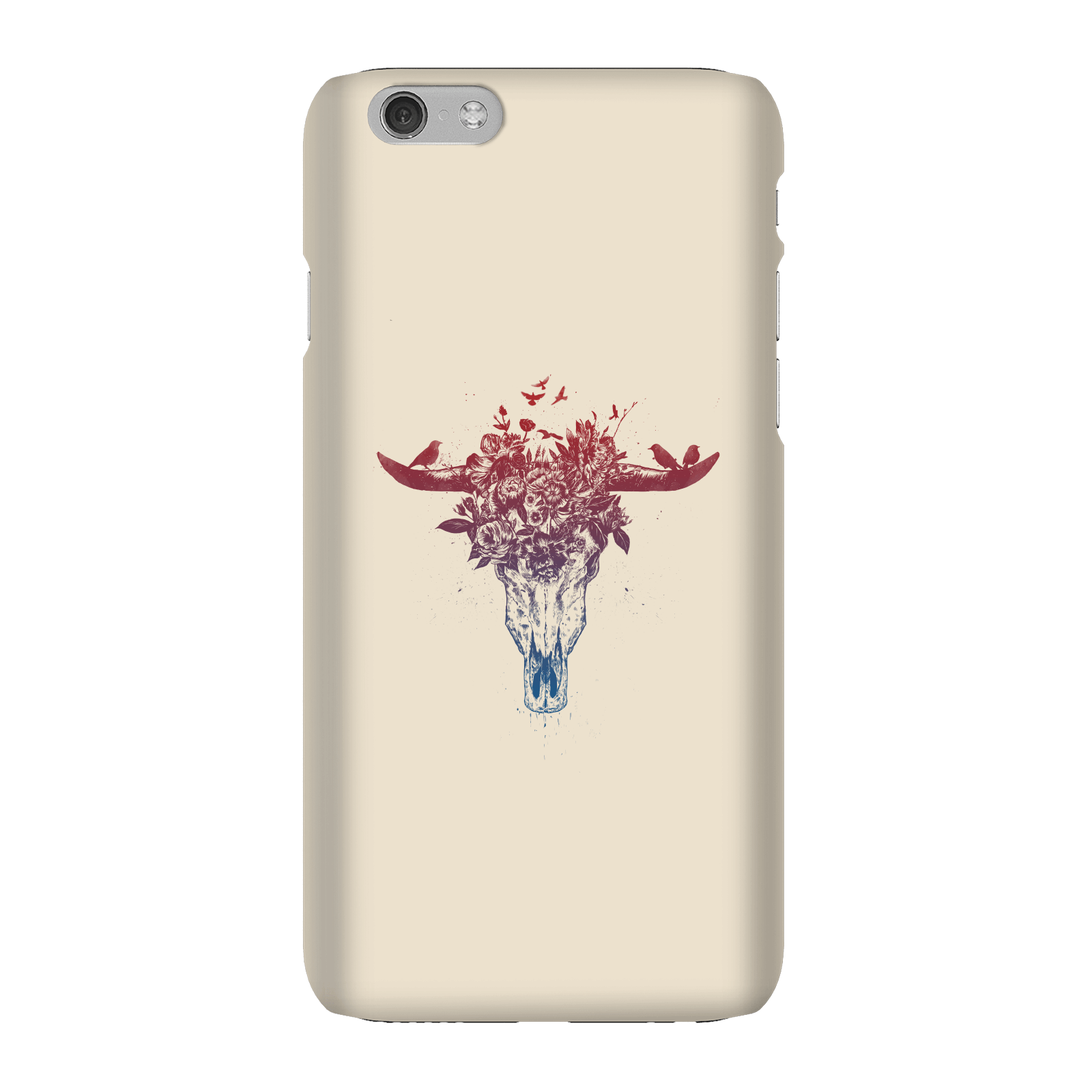 Balazs Solti Skulls And Flowers Phone Case for iPhone and Android - iPhone 6 - Snap Case - Matte