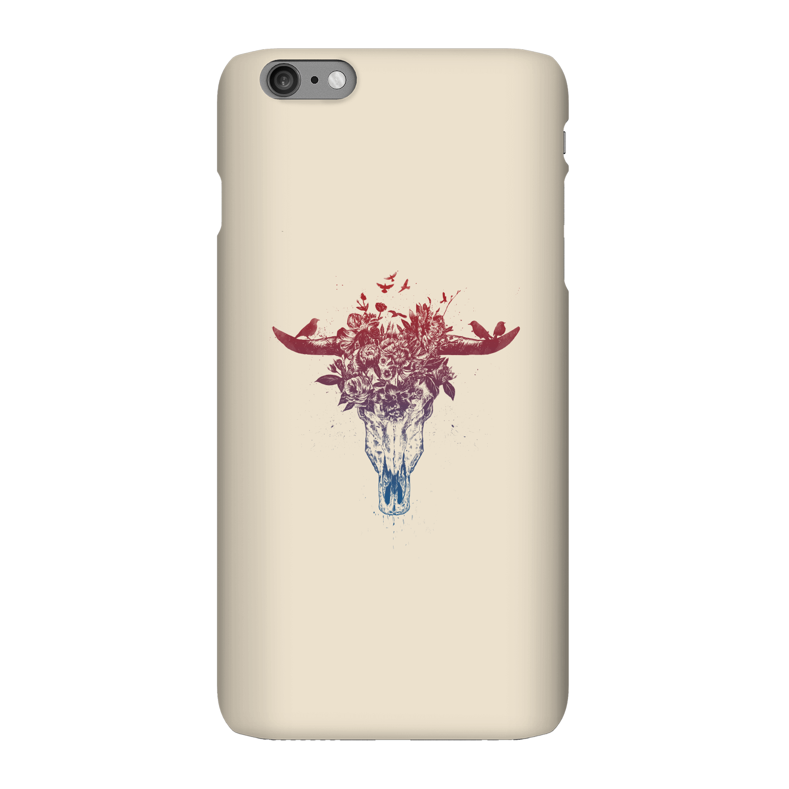 Balazs Solti Skulls And Flowers Phone Case for iPhone and Android - iPhone 6 Plus - Snap Case - Matte
