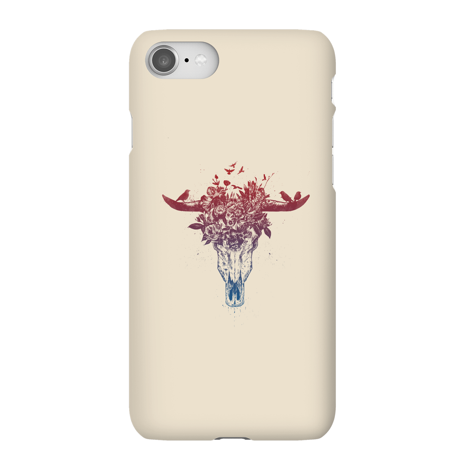 Balazs Solti Skulls And Flowers Phone Case for iPhone and Android - iPhone 8 - Snap Case - Matte