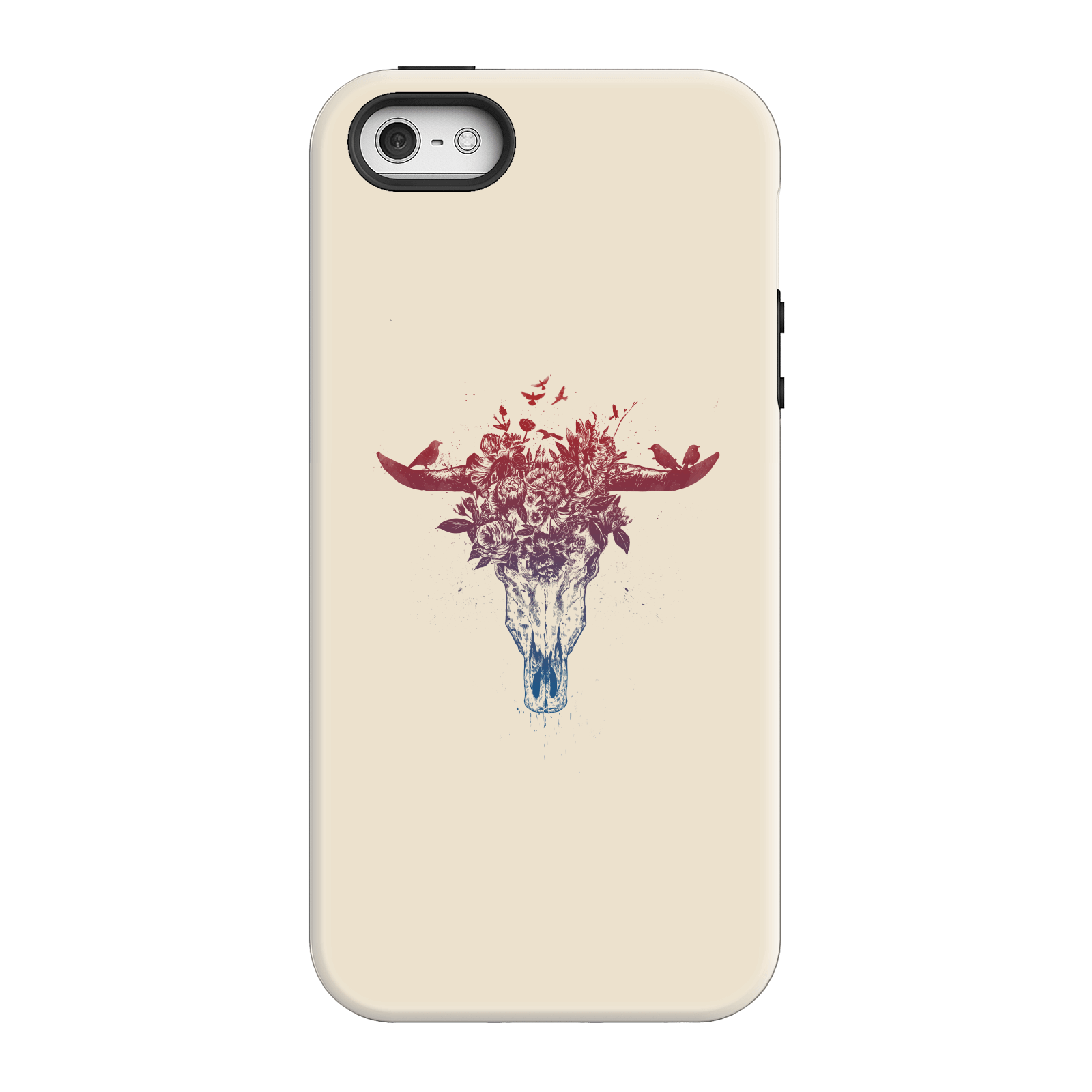 Balazs Solti Skulls And Flowers Phone Case for iPhone and Android - iPhone 5/5s - Tough Case - Matte