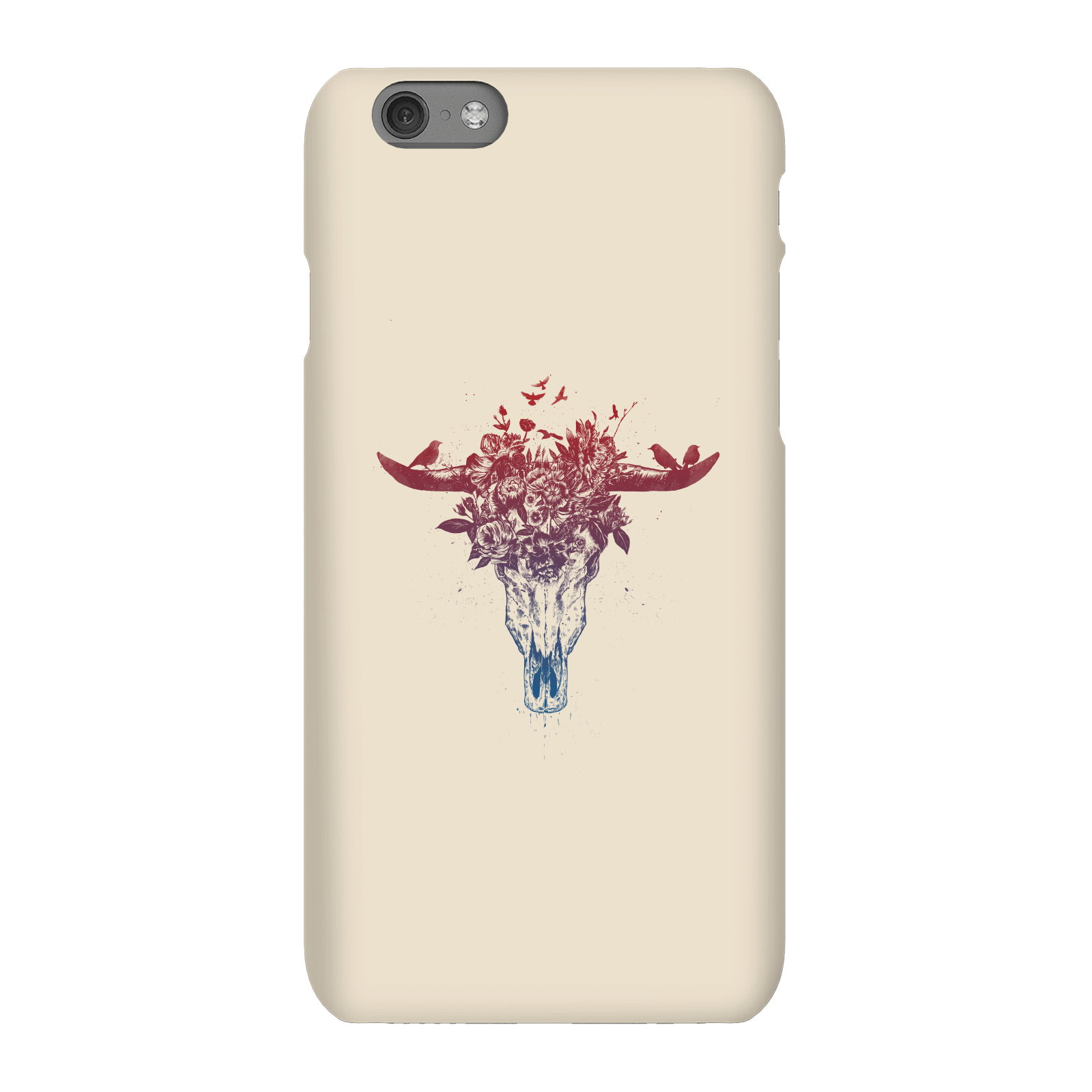 Balazs Solti Skulls And Flowers Phone Case for iPhone and Android - iPhone 6S - Snap Case - Gloss