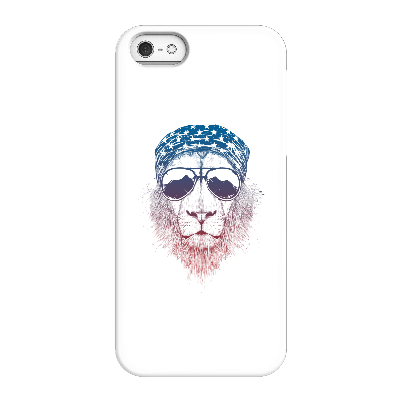 Balazs Solti Bandana Lion Phone Case for iPhone and Android - iPhone 5/5s - Snap Case - Matte