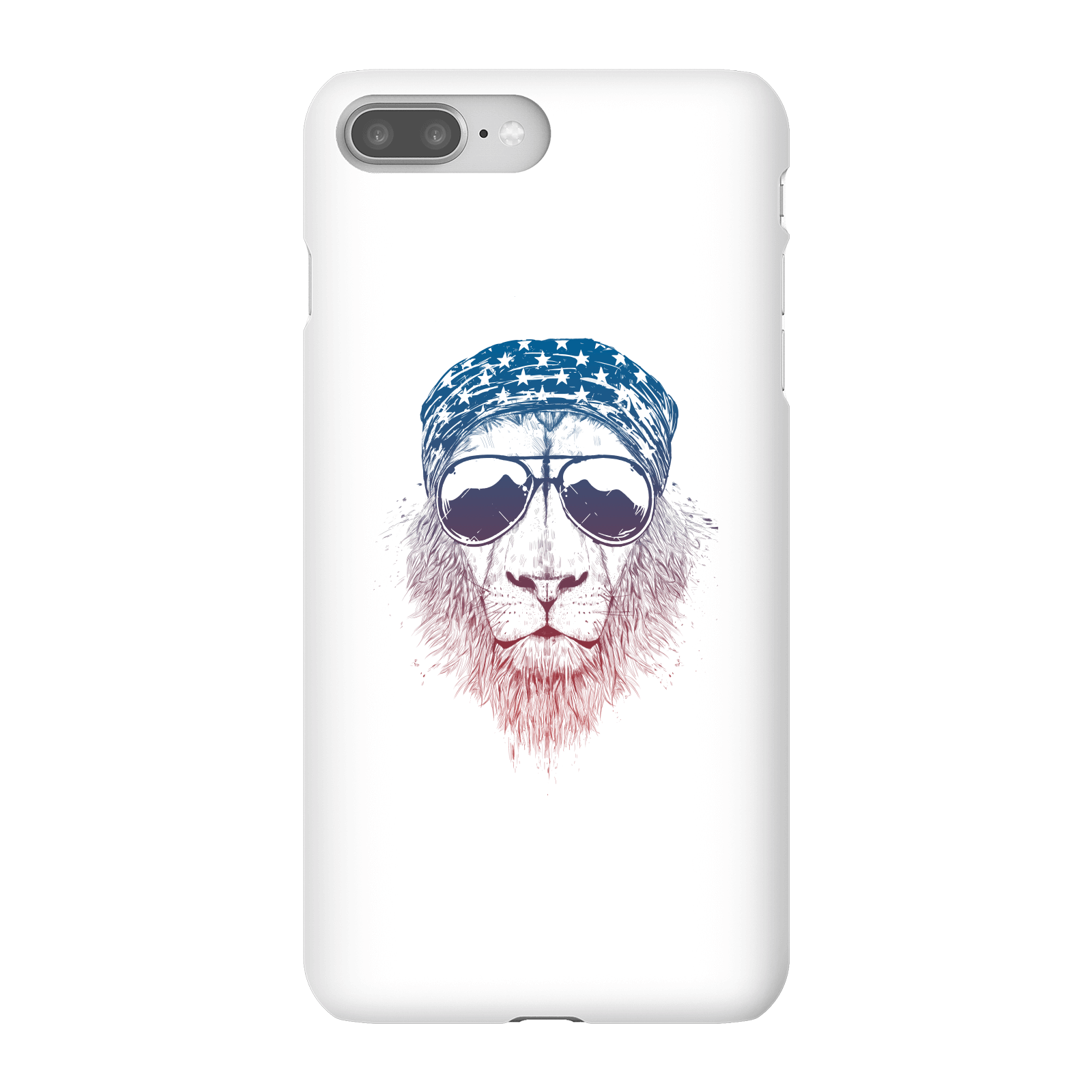 Balazs Solti Bandana Lion Phone Case for iPhone and Android - iPhone 8 Plus - Snap Case - Matte