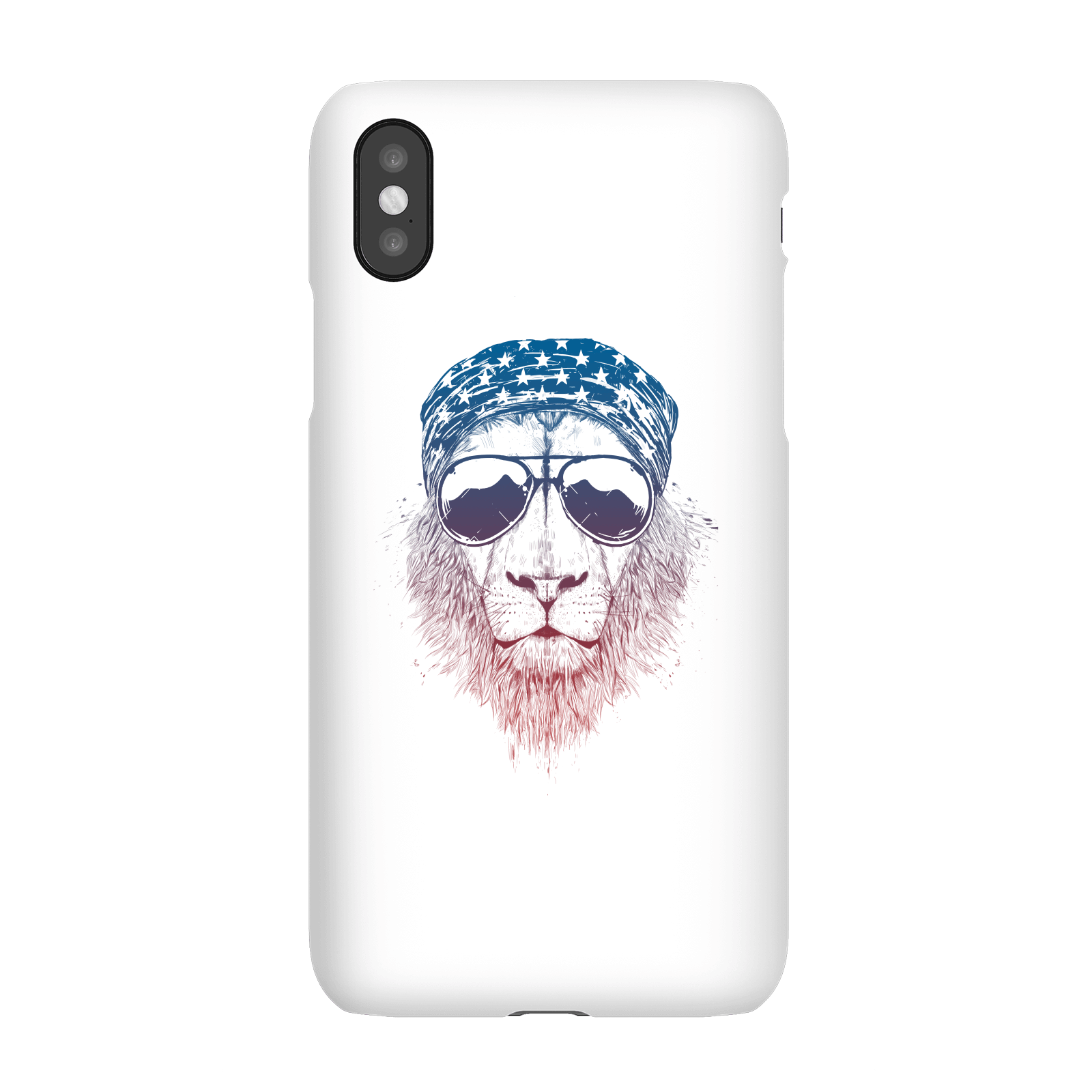 Balazs Solti Bandana Lion Phone Case for iPhone and Android - iPhone X - Snap Case - Matte