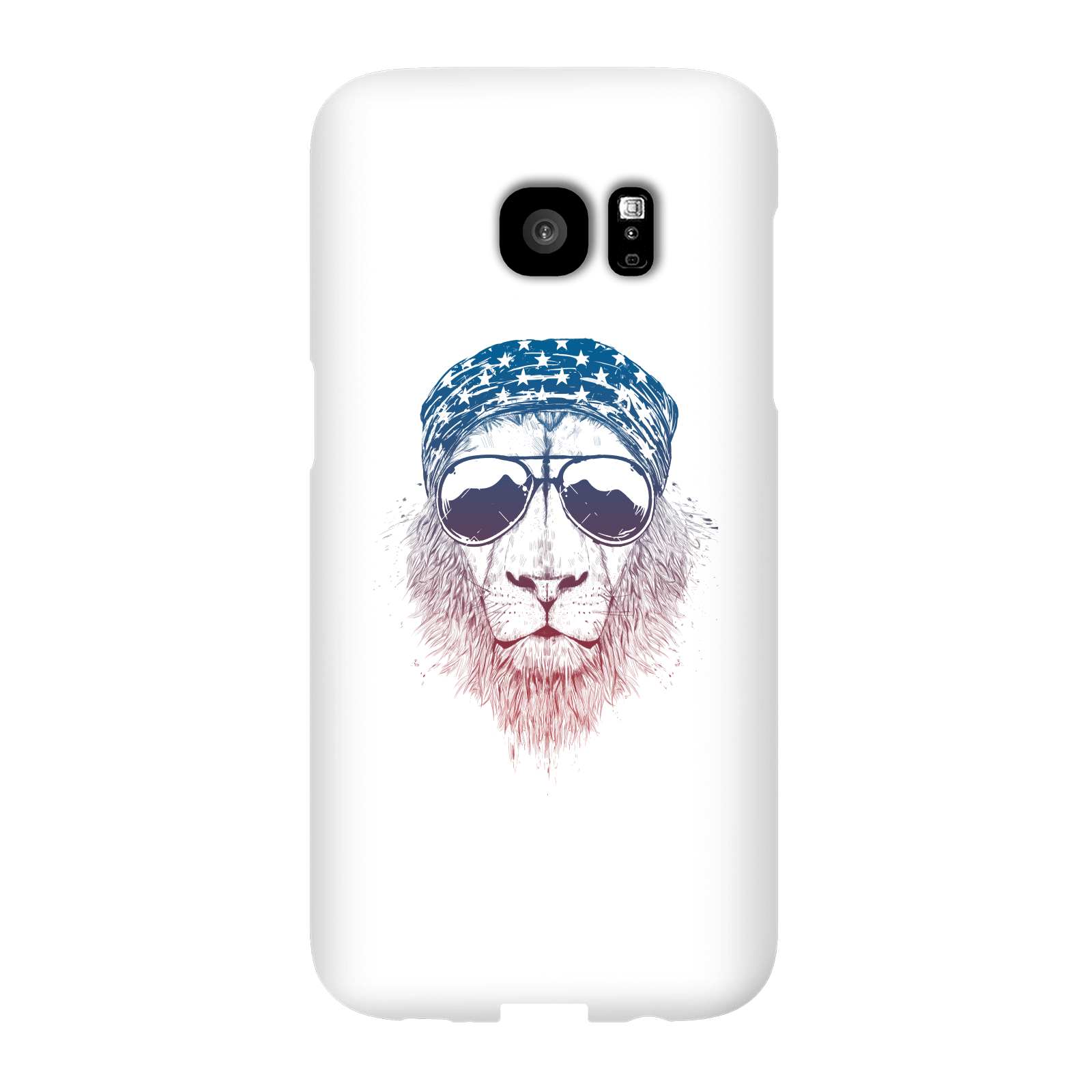 Balazs Solti Bandana Lion Phone Case for iPhone and Android - Samsung S7 Edge - Snap Case - Matte