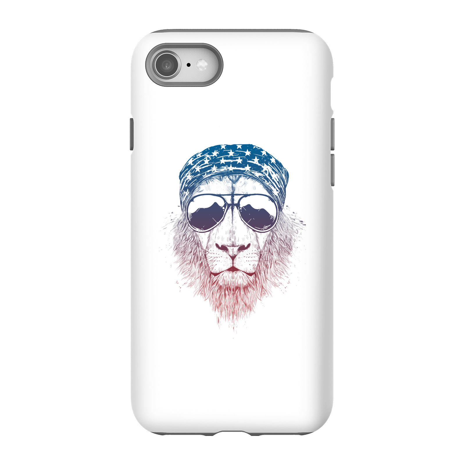 Balazs Solti Bandana Lion Phone Case for iPhone and Android - iPhone 8 - Tough Case - Matte