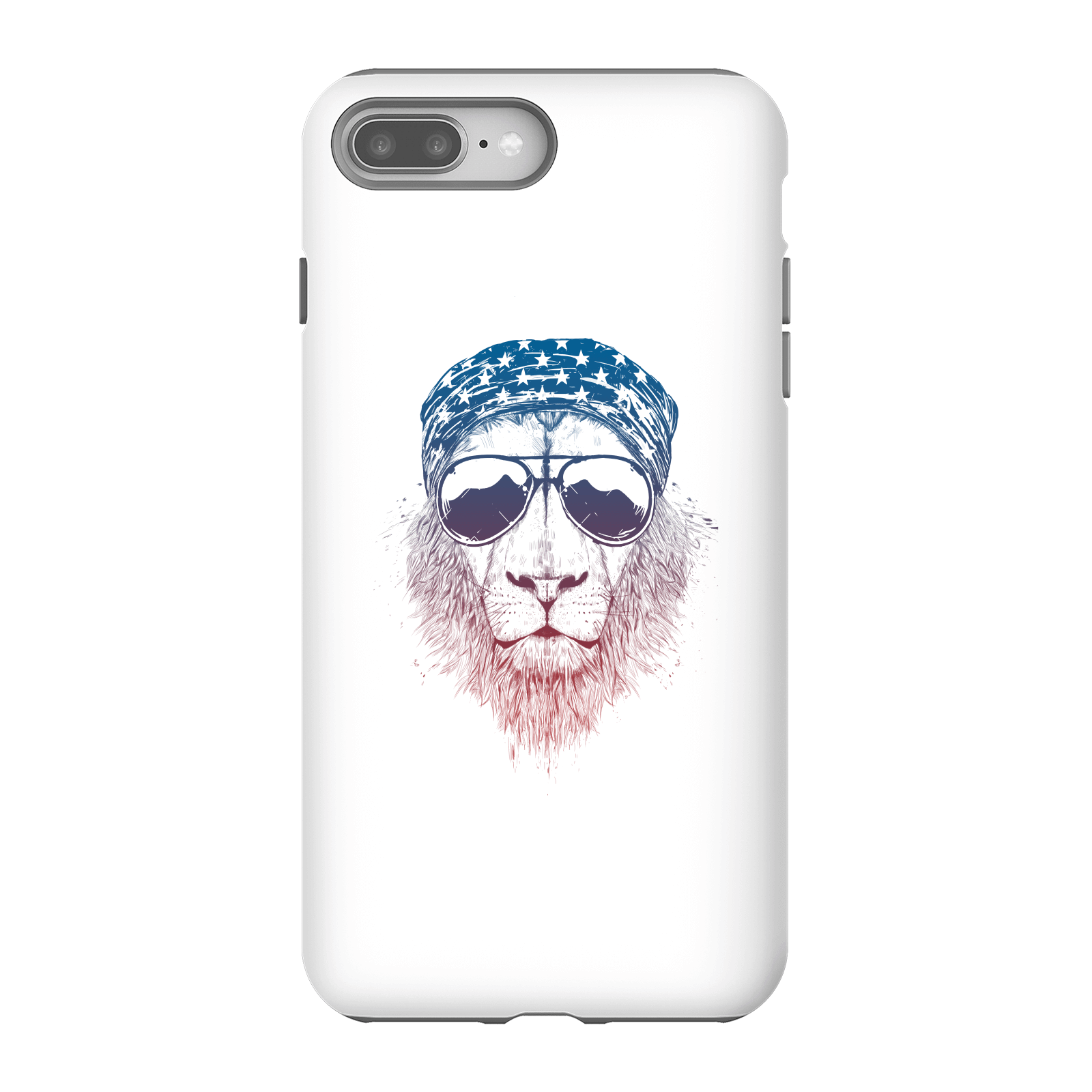 Balazs Solti Bandana Lion Phone Case for iPhone and Android - iPhone 8 Plus - Tough Case - Matte