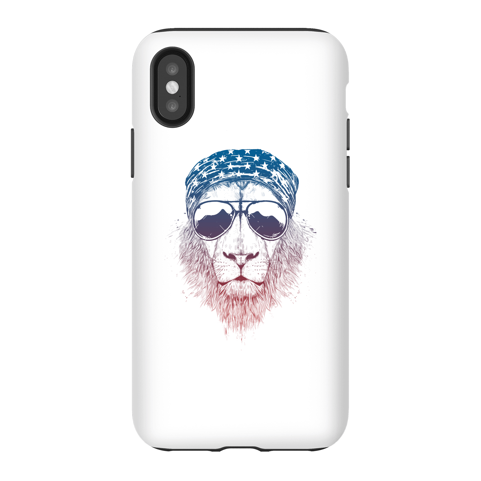 Balazs Solti Bandana Lion Phone Case for iPhone and Android - iPhone X - Tough Case - Matte